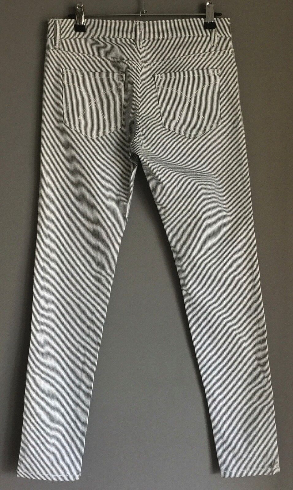 DOTTI DENIM Jeans Black & White Stripe Skinny Leg Jeans Ladies Size 9 Gorgeous