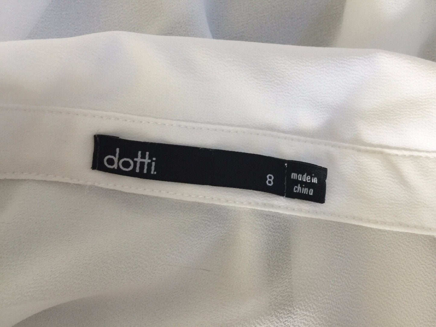 DOTTI Top Sheer Kimono Sleeve Shirt Blouse Ivory Off White Size 8 10