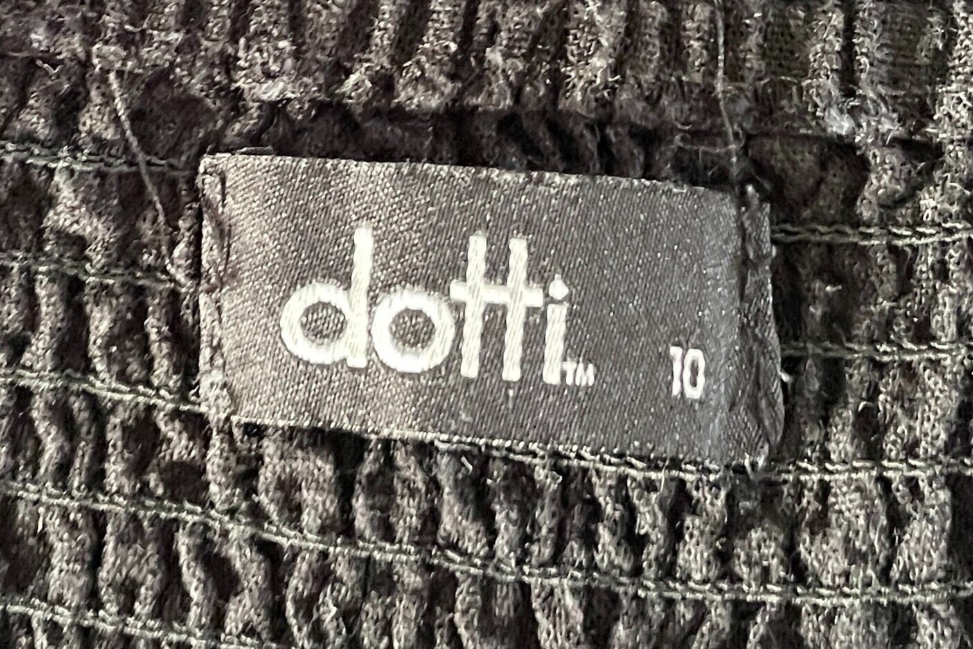 DOTTI Jumpsuit Black Sleeveless Shoulder Tie Wide Leg Cropped Length Size 10