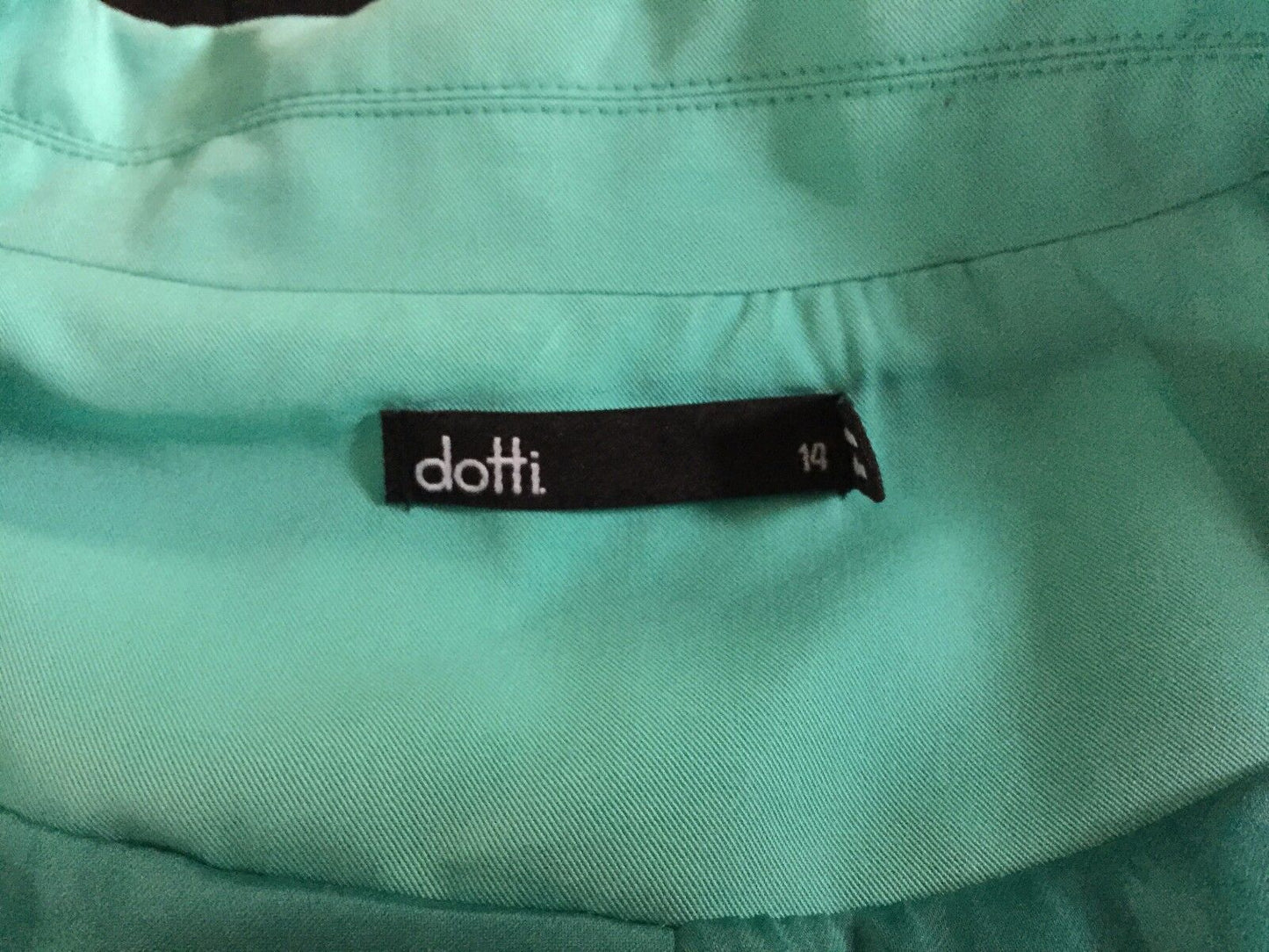 DOTTI Jacket Mint Blazer Mint Colour w 2 ZiP Pockets Cropped Ladies Size 14 NEW