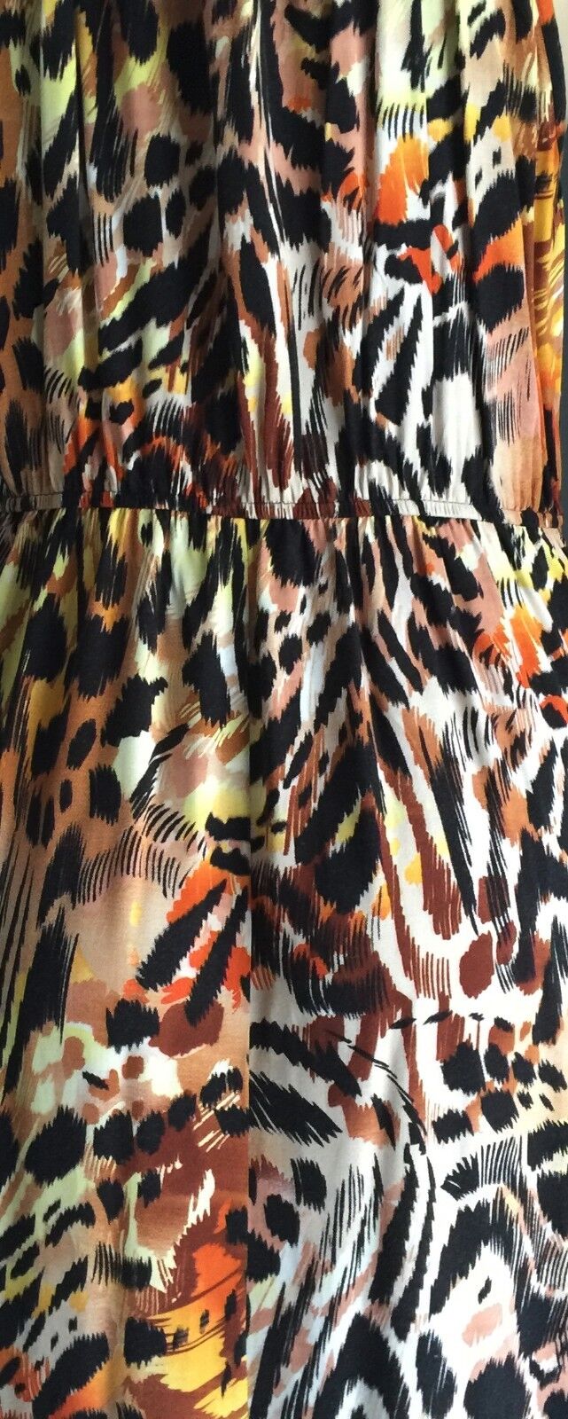 DOTTI Maxi Dress Animal Print Elastic Waist Sleeveless Size 12 Gorgeous