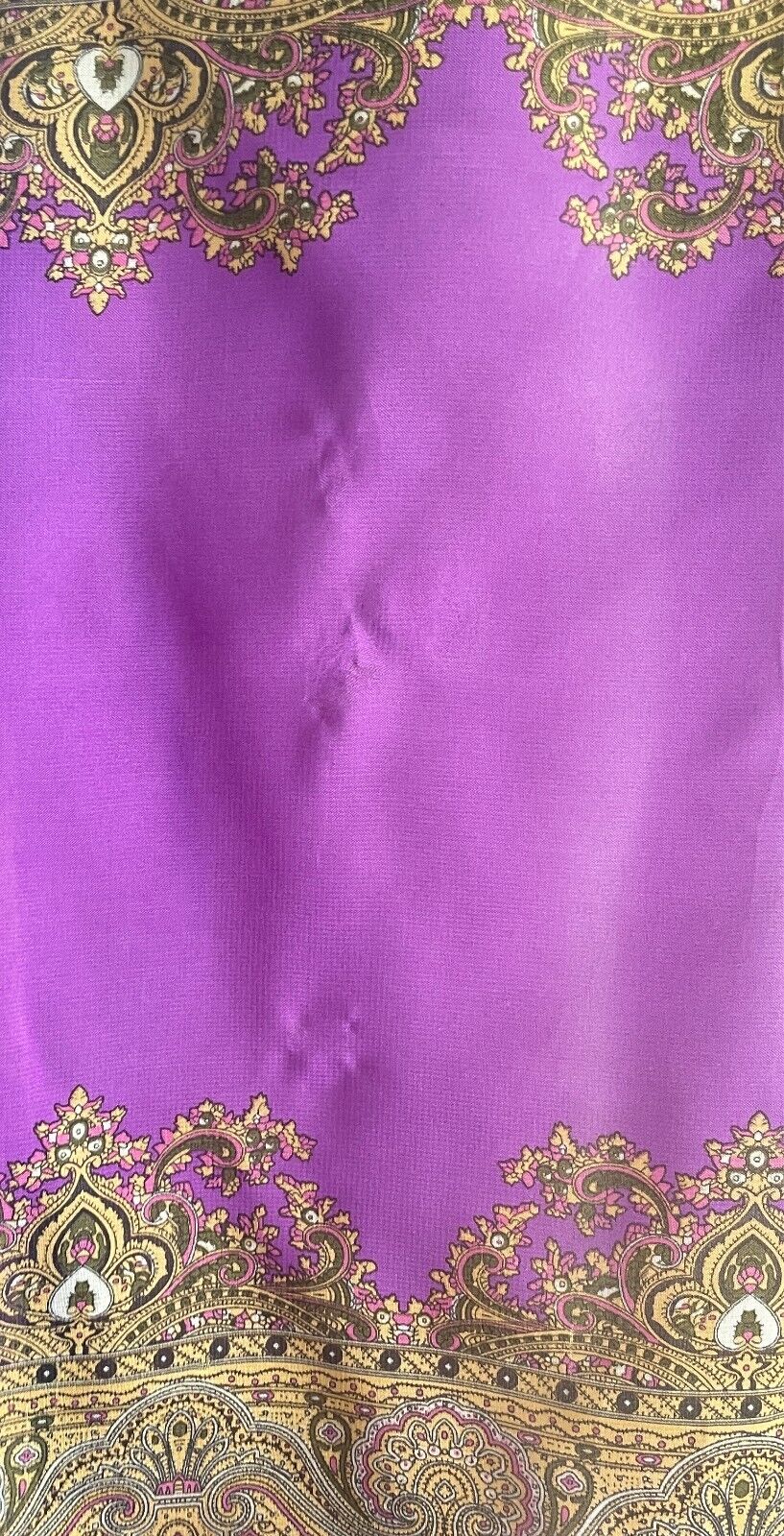 Poncho Cape Purple & Multicolour Paisley Print Lightweight Fabric - Free Size