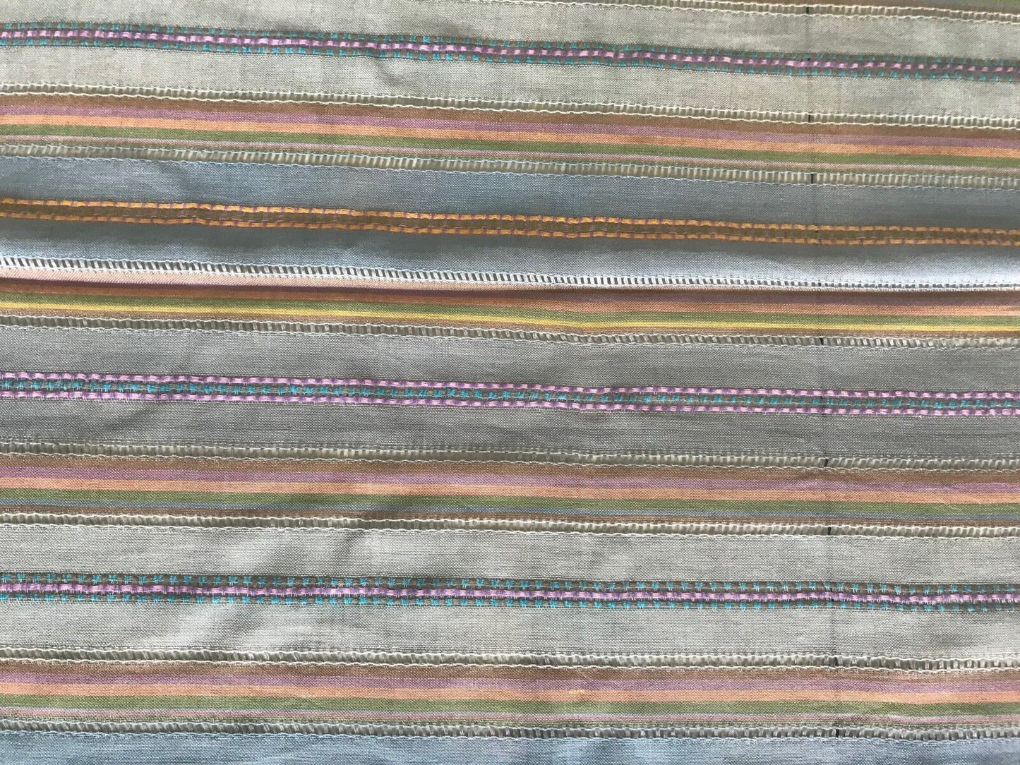 Boho Fringed LONG NECK WRAP SCARF Blue Lilac Yellow Orange Stripe Shawl