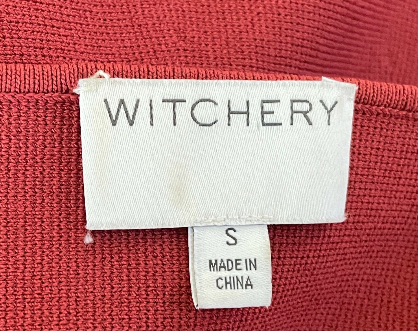 WITCHERY Top Dusty Rose Pink Short Sleeve Knit Sweater Ladies Size S 10 New