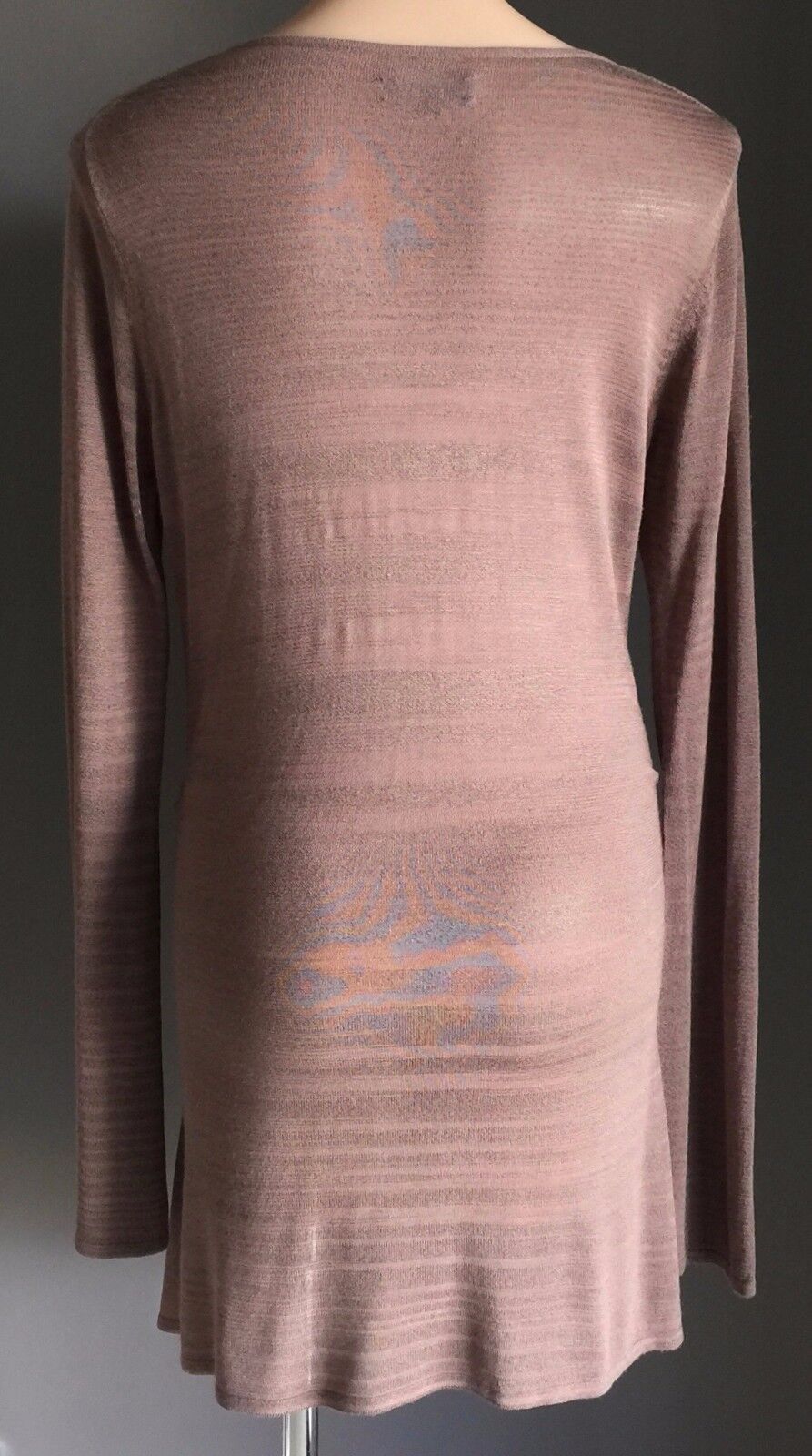 DAVID LAWRENCE Knit Cardigan Brown Long Sleeve Front Tie Ladies Size M 10 NEW