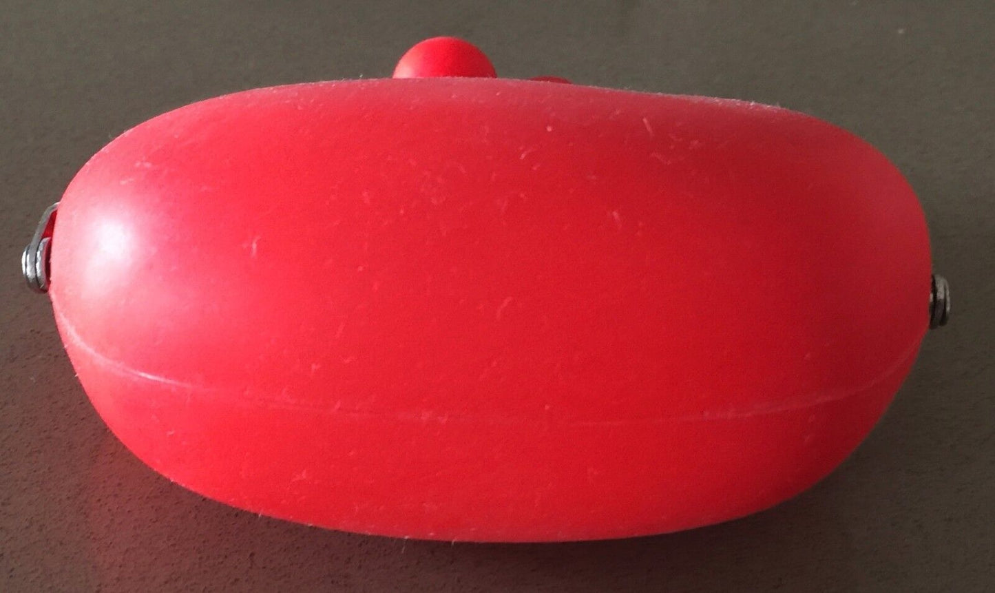 Retro Super Cute Red Silicone Small Round Coin Purse w Clasp Money NEW