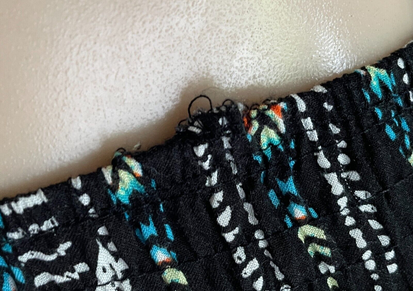 Hippie Pants Multicolour Elastic Waist & Leg Cuffs Size 10 Lightweight Relaxed