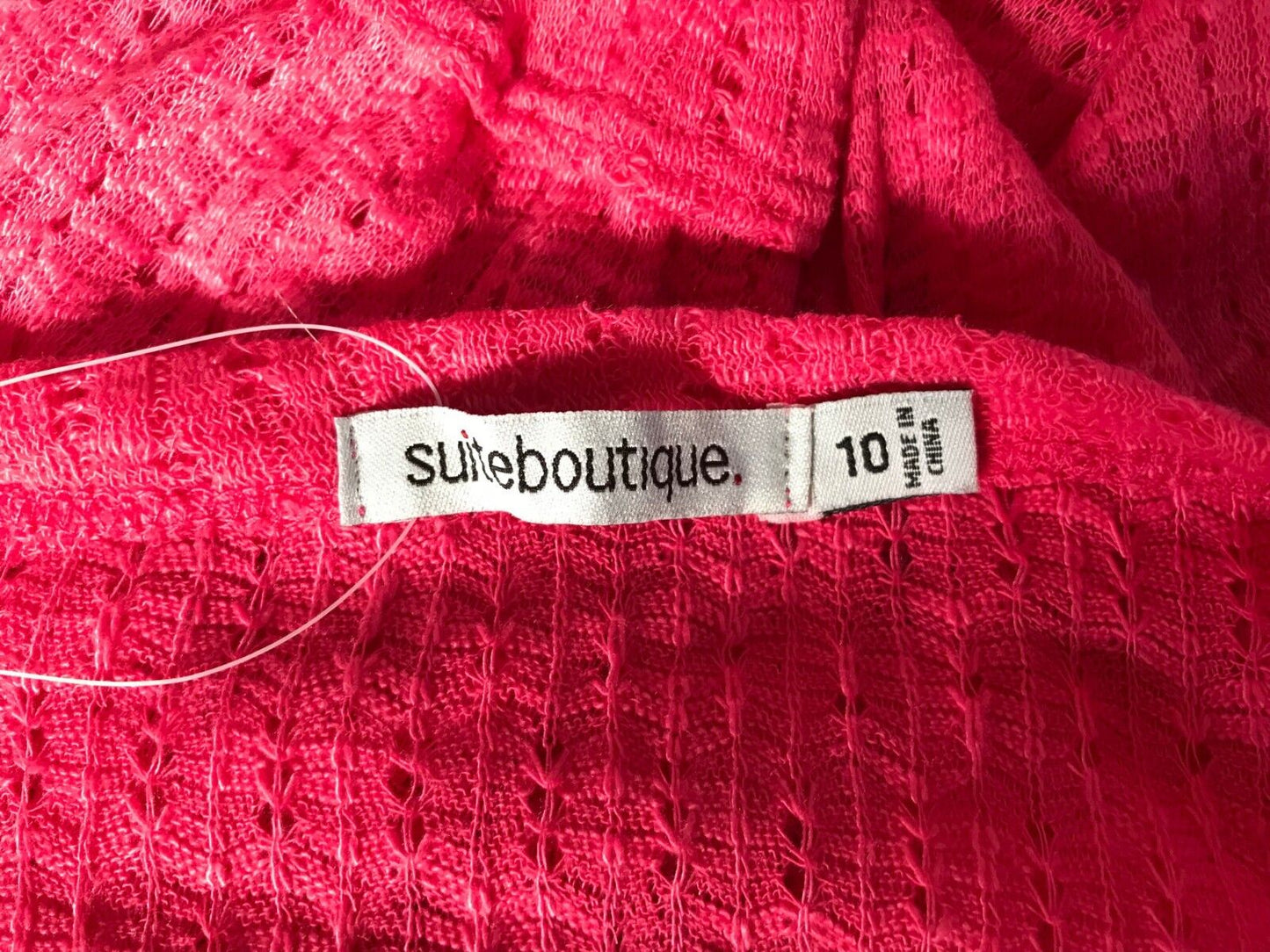 SUITE BOUTIQUE 3/4 Sleeve Cardigan w Embroidered Chest Watermelon Size 10 NEW