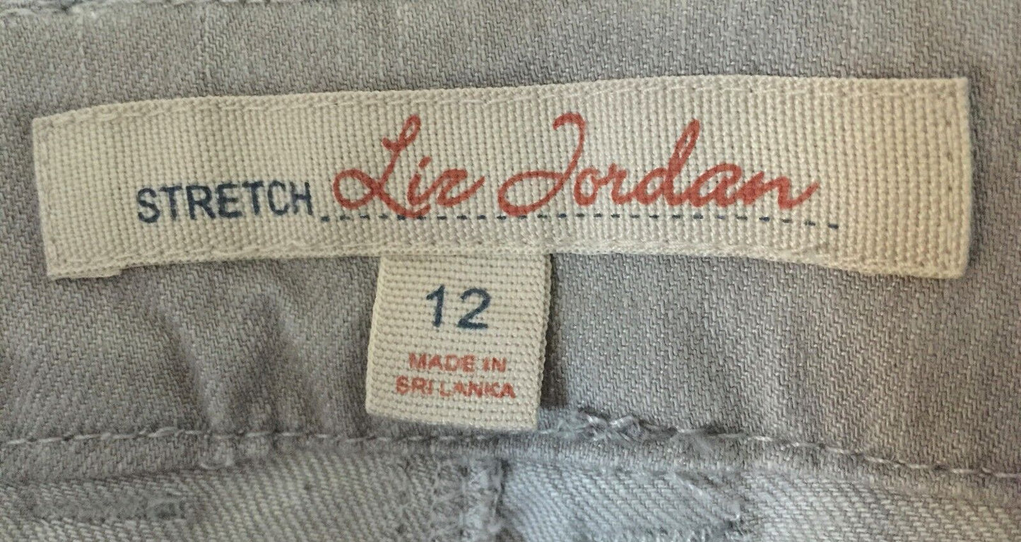 LIZ JORDAN Denim Bootleg Stretch Stylish Grey Wash Ladies Size 12 Jeans