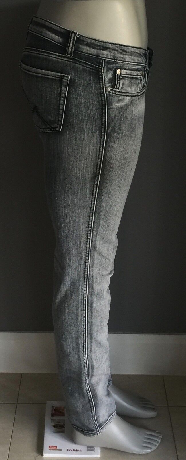 PURE HYPE Grey Wash Skinny Leg Denim Ladies Size 12 Jeans