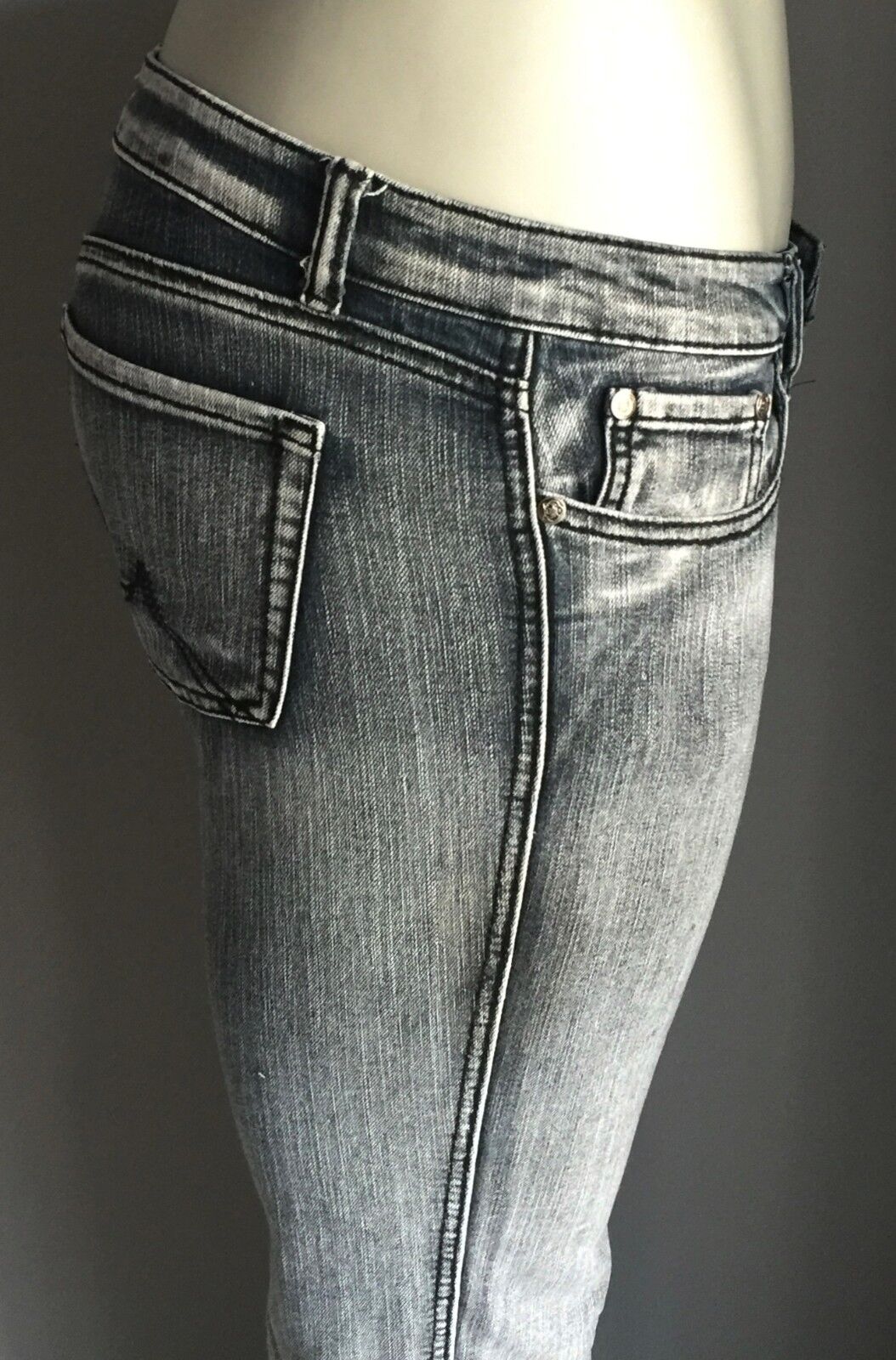 PURE HYPE Grey Wash Skinny Leg Denim Ladies Size 12 Jeans