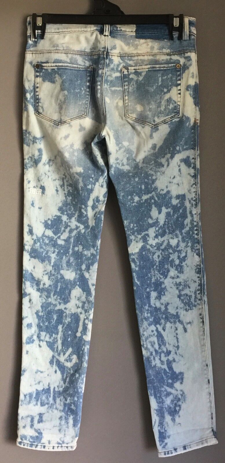 KSUBI Jeans Super Spray On Mottle Faded Denim Ladies 28 inch Size 10