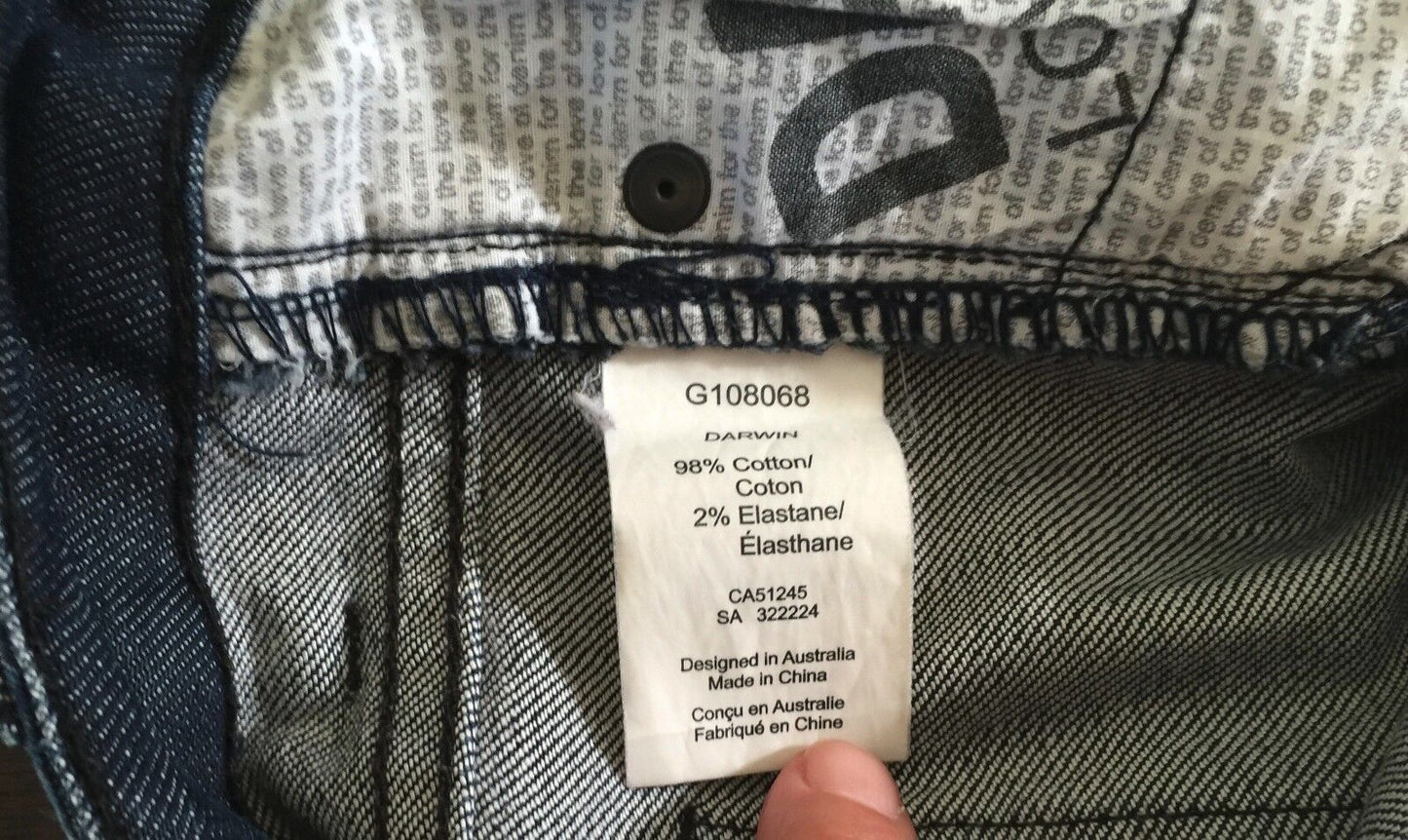 GRAB DENIM Jeans "Darwin Low Rise Skinny" Blue Denim Ladies 28cm Size 10 Jeans