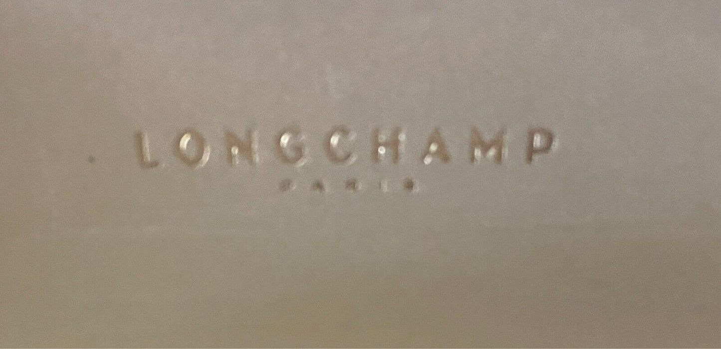 LONGCHAMP PARIS Empty Sunglass Case Tan Eye Glasses Hard Cover Case ONLY