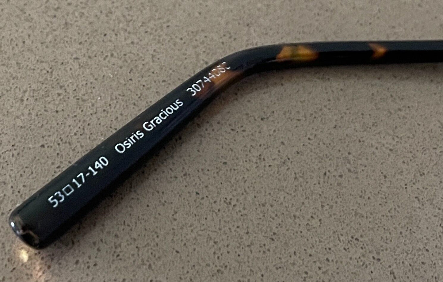 OSIRIS Gracious 30744080 Dark Tort Eyeglasses Frame Gold Metal Trim 53-17-140