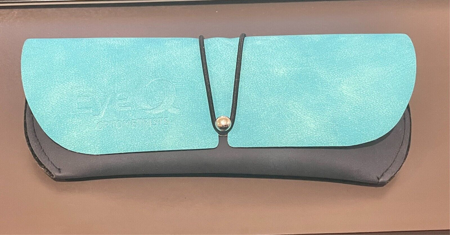 Glasses Frames ONLY Blue Gold & Clear Plastic - Add Your Own Lenses + Case
