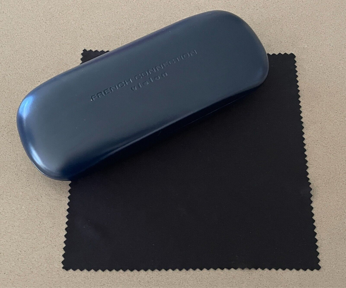 FRENCH CONNECTION Empty Glasses Case Navy Eye Glasses Spectacles Hard Cover