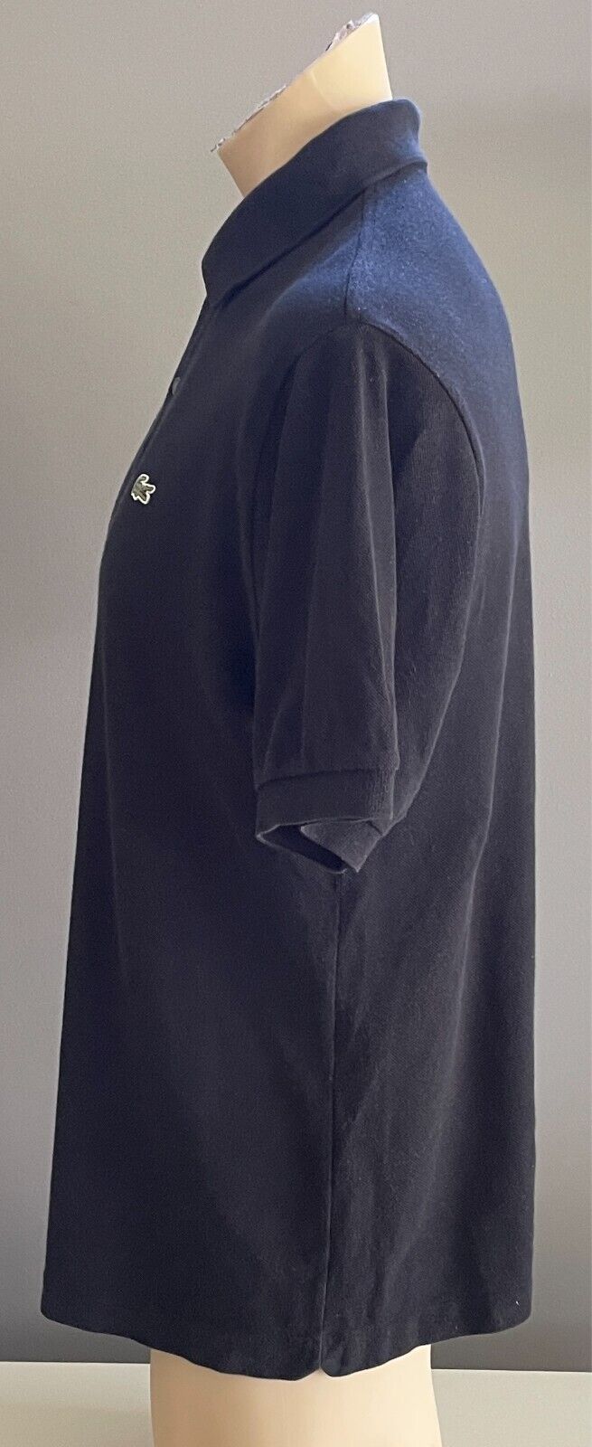 LACOSTE Black Polo Shirt Cotton Short Sleeve Mens Size S Crocodile Patch NEW