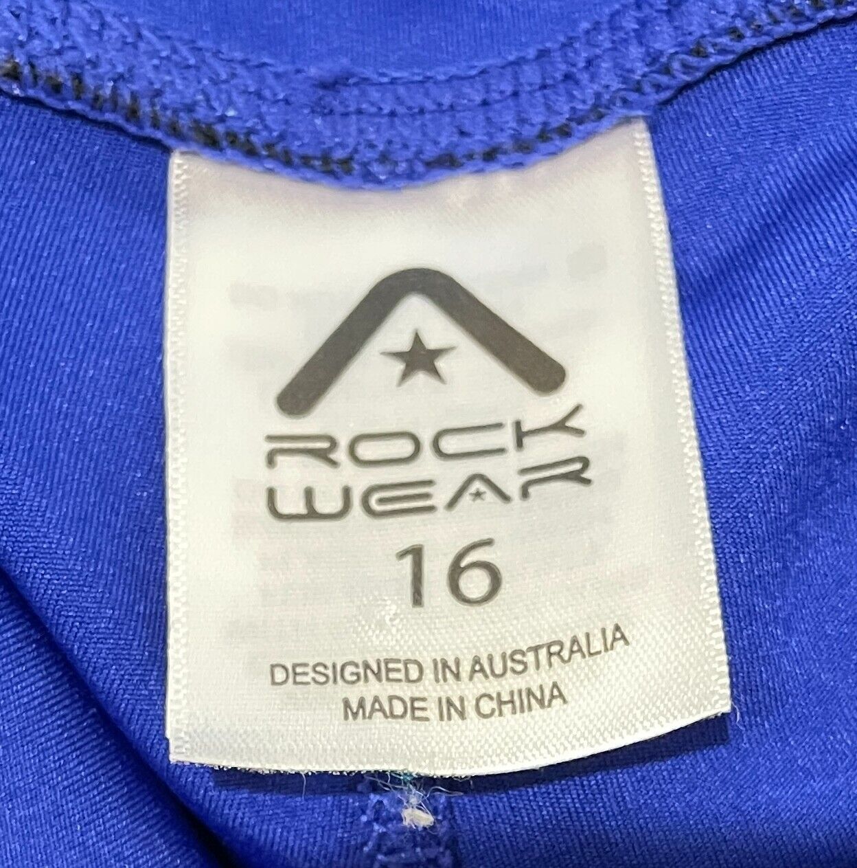 ROCKWEAR Activewear Tights Cobalt Blue 7/8 Length Size 16 Athleisure Gym NEW