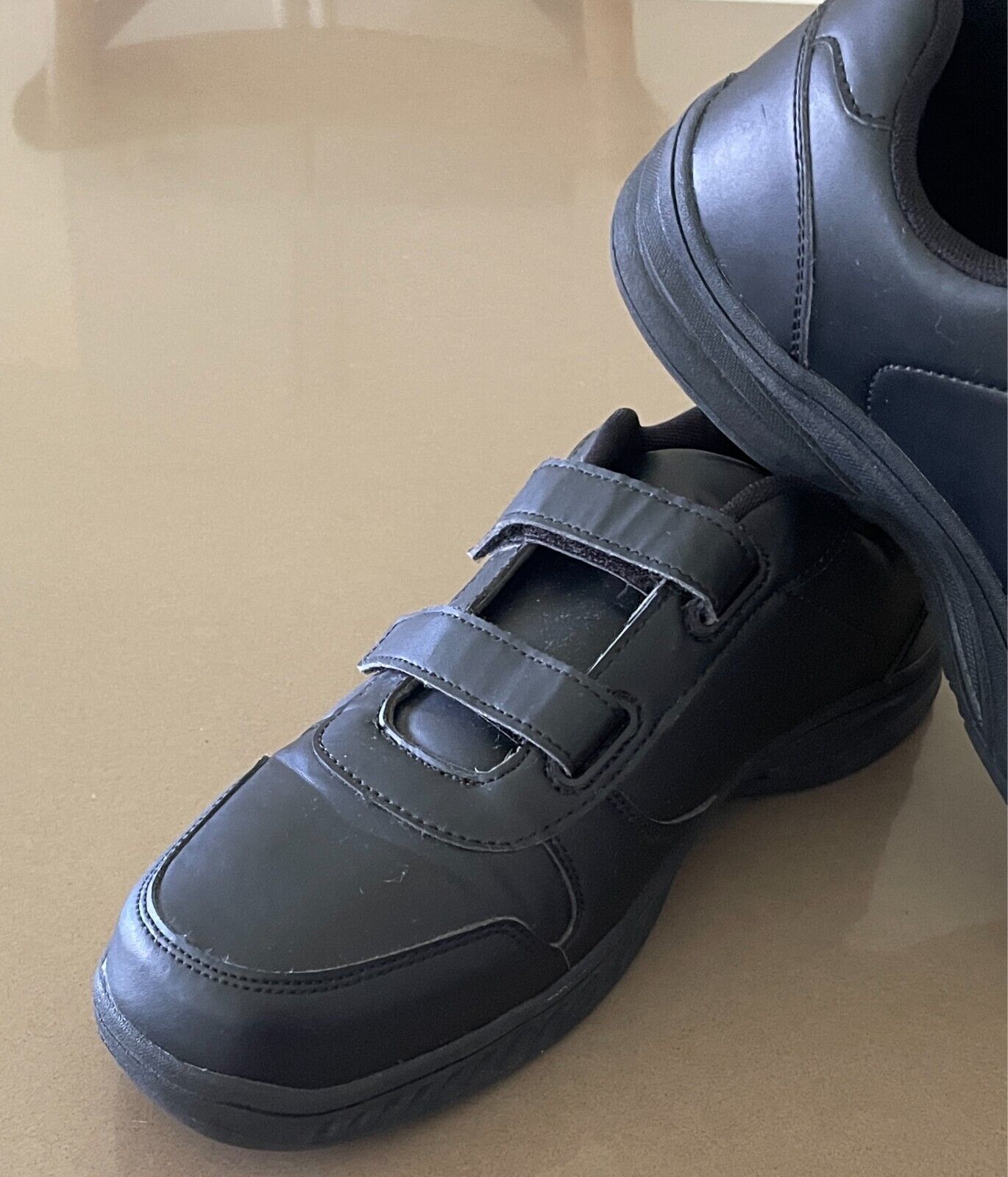 ANKO Mens Black Synthetic Casual Sneakers Adjustable Size AU UK 9/US 10/ EUR 41