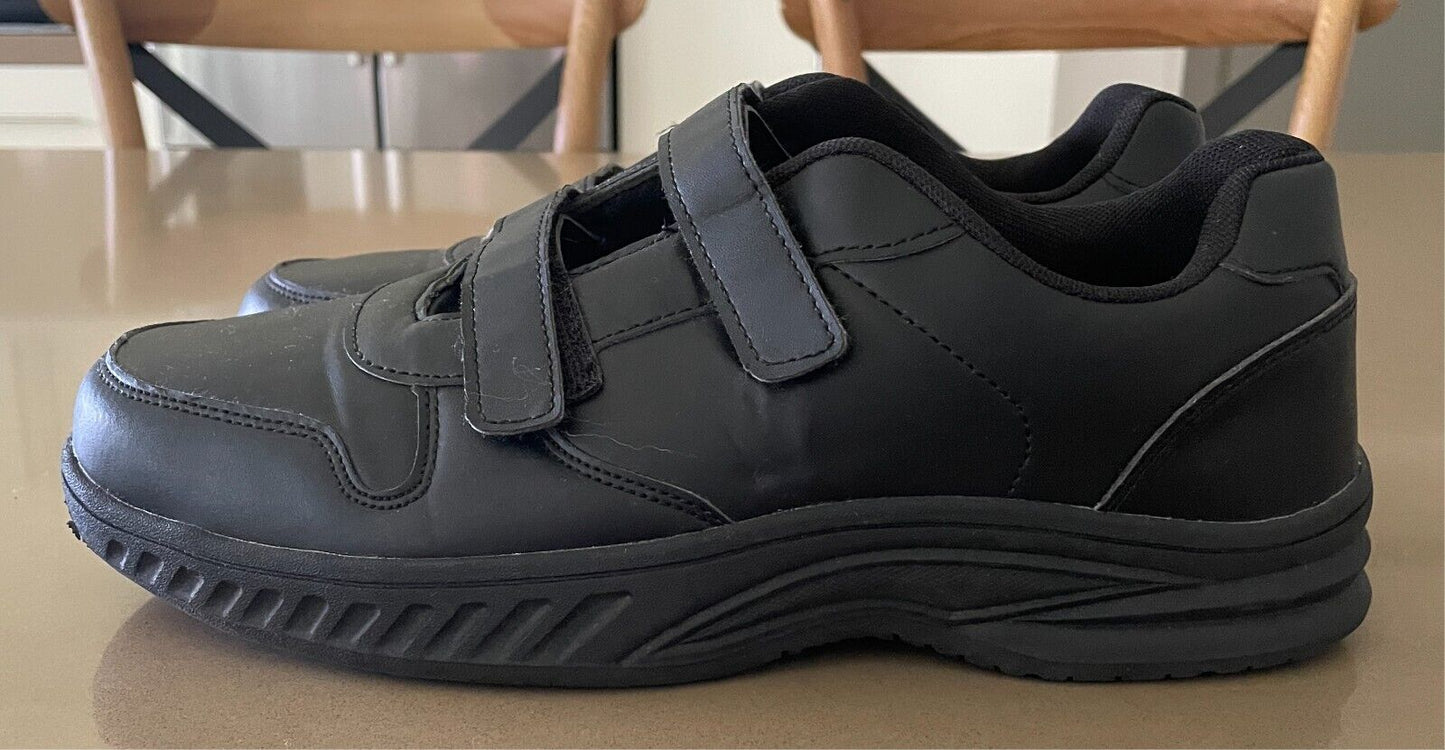 ANKO Mens Black Synthetic Casual Sneakers Adjustable Size AU UK 9/US 10/ EUR 41