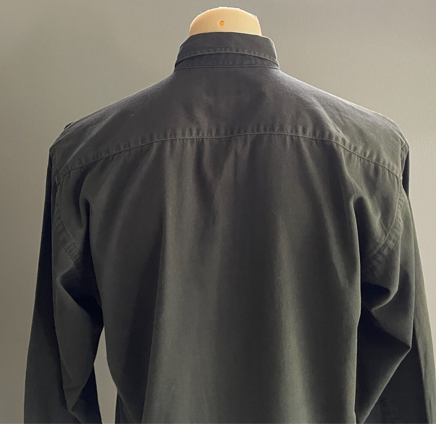 CARLTON DRAUGHT Shirt Very Dark Green Long Sleeve Shirt Mens Size M Cotton Logo