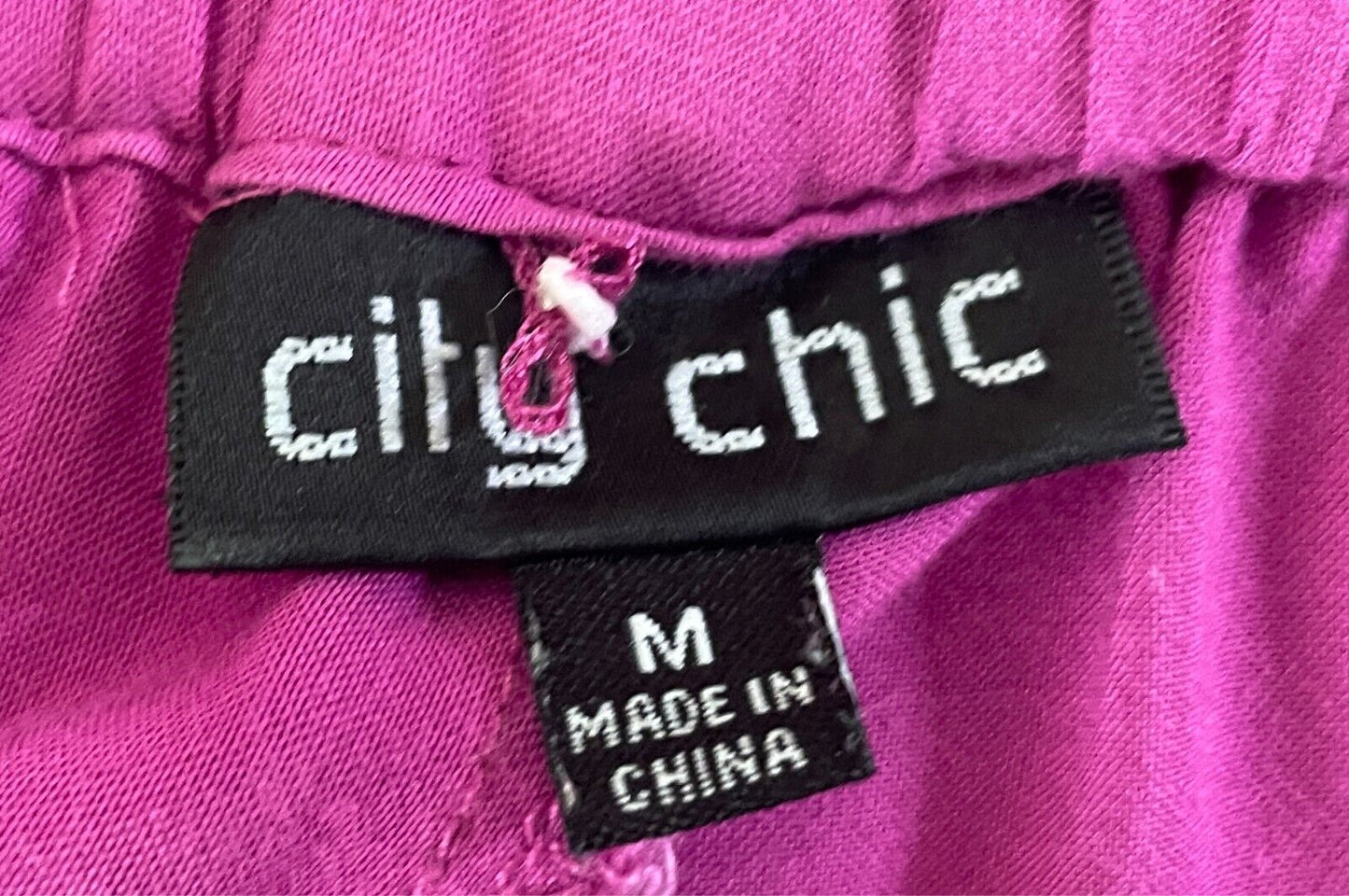 CITY CHIC Shorts Orchid Hot Pink Elastic Waist Relaxed Plus Size M Pockets