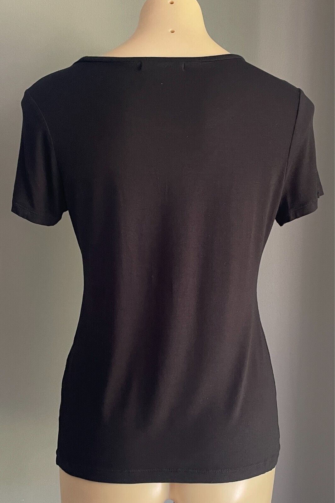 OLIVIA LAUREN Black T-Shirt Chain Print Stud Sequin Top Size 90 Chest 94cm 12