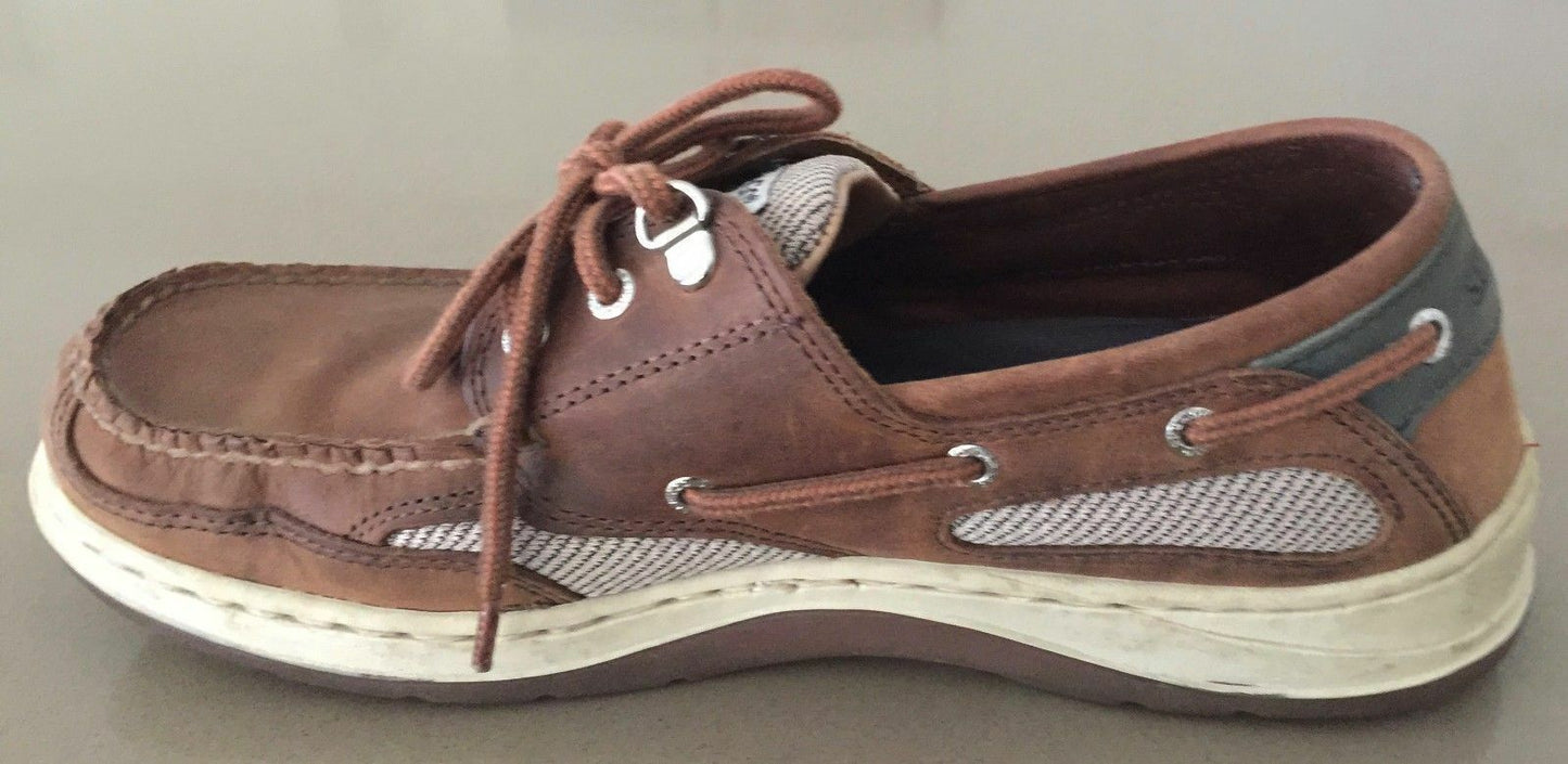 MARINE GRIP SEBAGO "Clovehitch ll" Boat Shoes Tan Leather Mens Size US 8.5W
