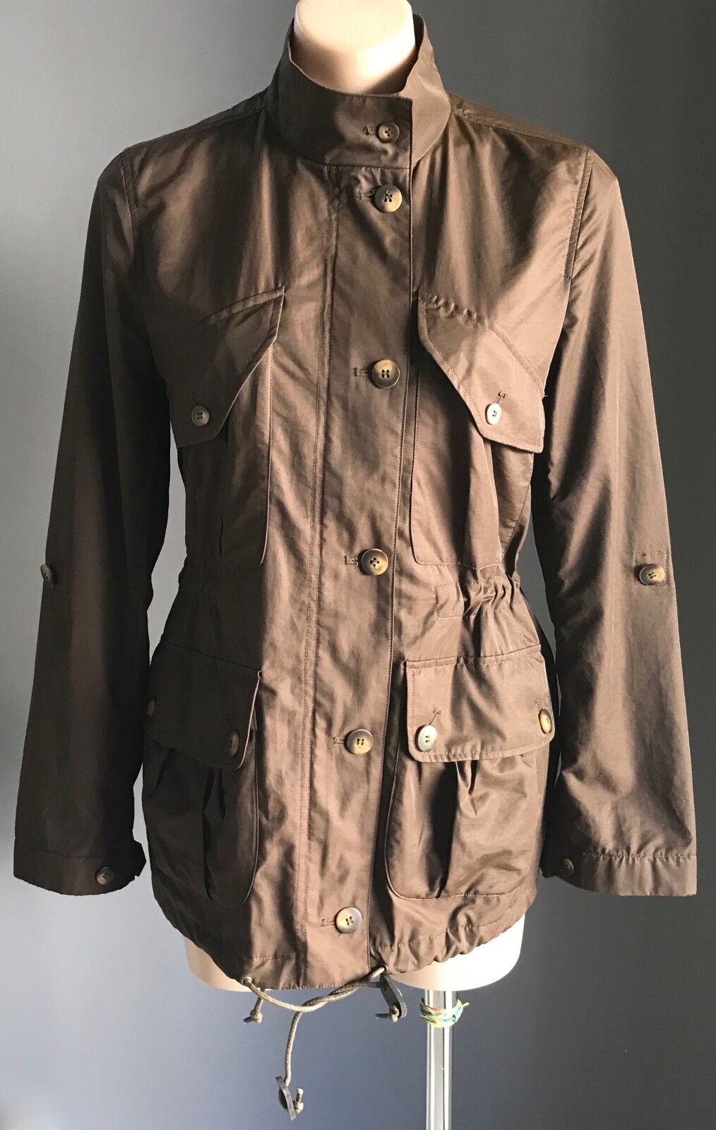 SPORTSCRAFT Coat Anorak Brown Long Sleeve Utility Ladies Size 8 10