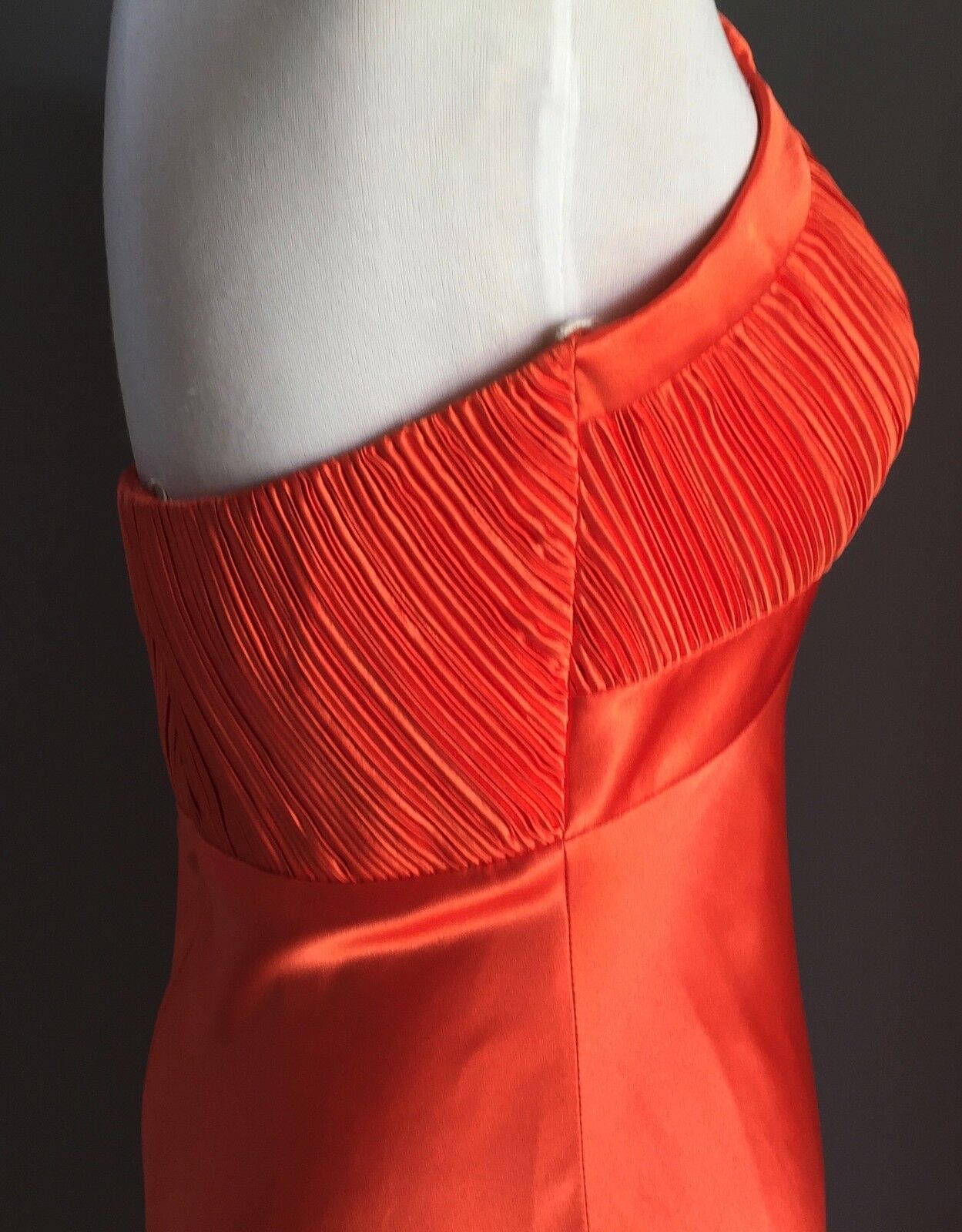 ANGELINE Evening Gown Orange Halter Neck Long Dress Ladies Size 10 Stylish NEW