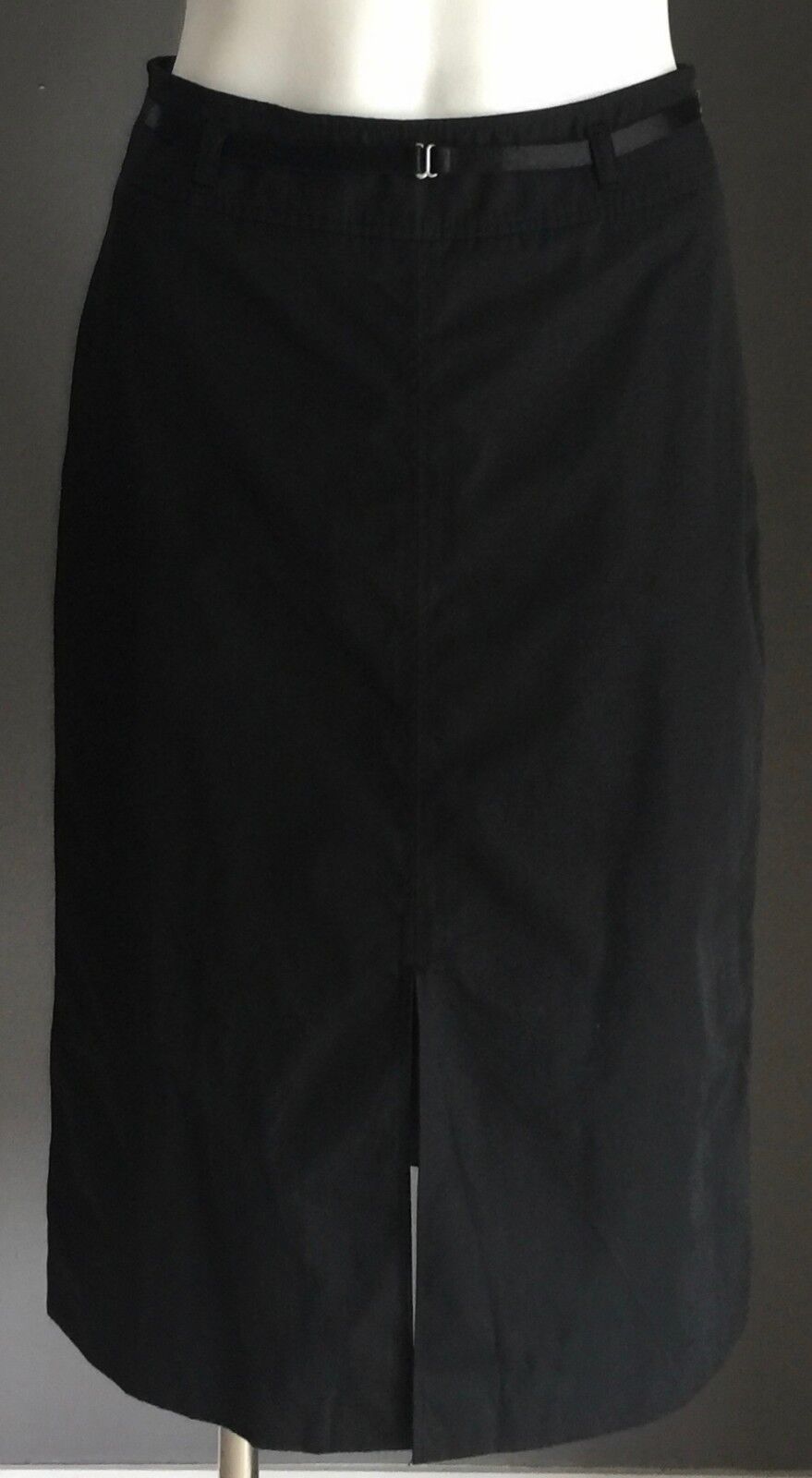 COUNTRY ROAD Skirt Black Straight Slit Front Ladies Size 4 AU 8