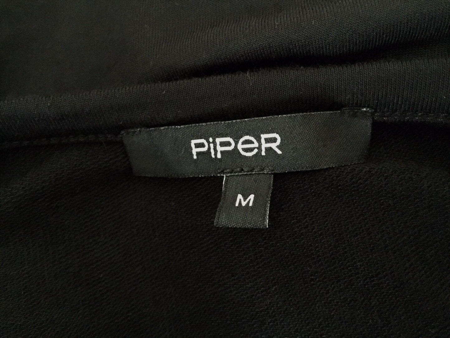 PIPER Top Black Cold Shoulder Long Sleeve Ladies Size M 10 12