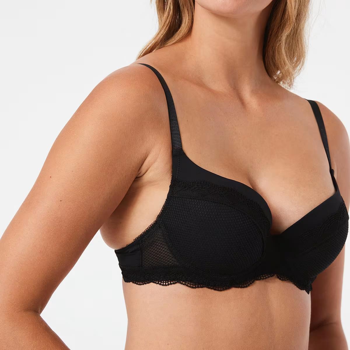 ANKO Black Push Up Bra Size 12B Extra Padding Underwire Adjustable Straps