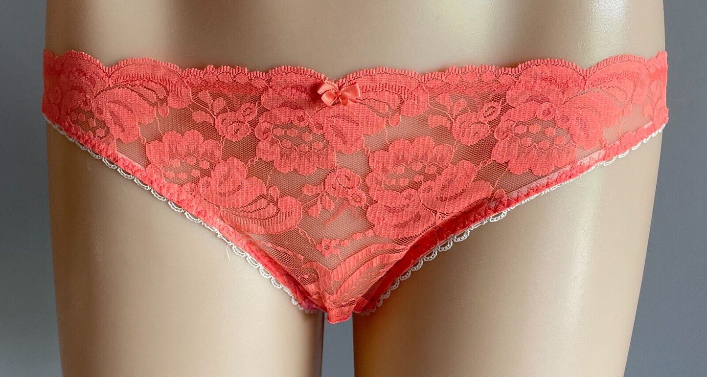 WILD HEARTS Bra 16D Apricot Lace Satin Trim Underwire Bra Set 16 D Briefs Sz 12