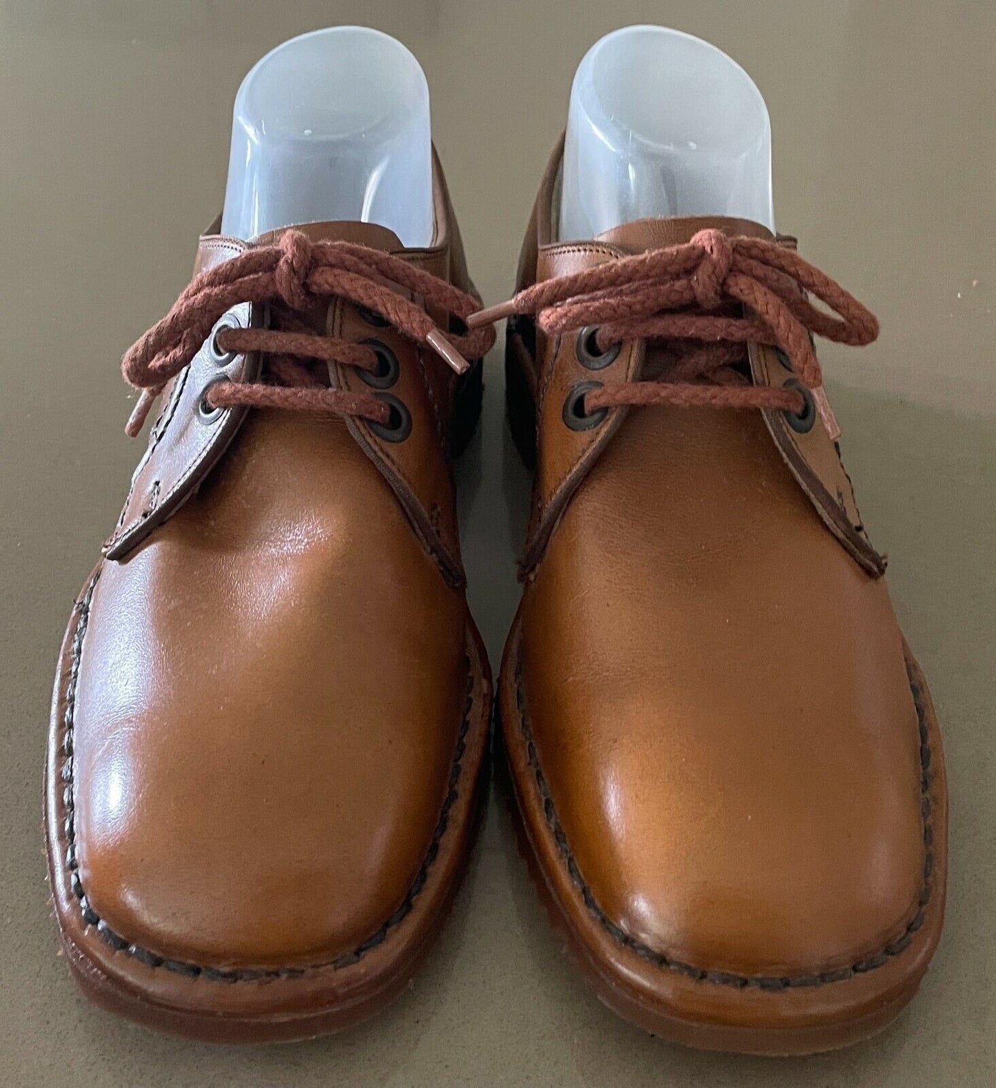 New Vintage HUSH PUPPIES Dress Shoes Lace Up Light Tan Leather Mens Size 6.5E