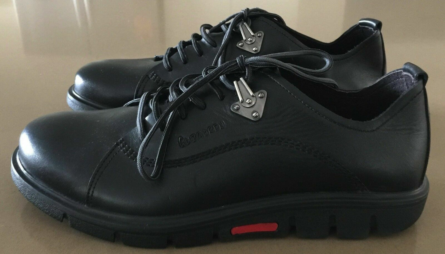 GUZAOREN Lace Up Shoes Black Pleather Mens Size 10 31.5cm Work or Play NEW