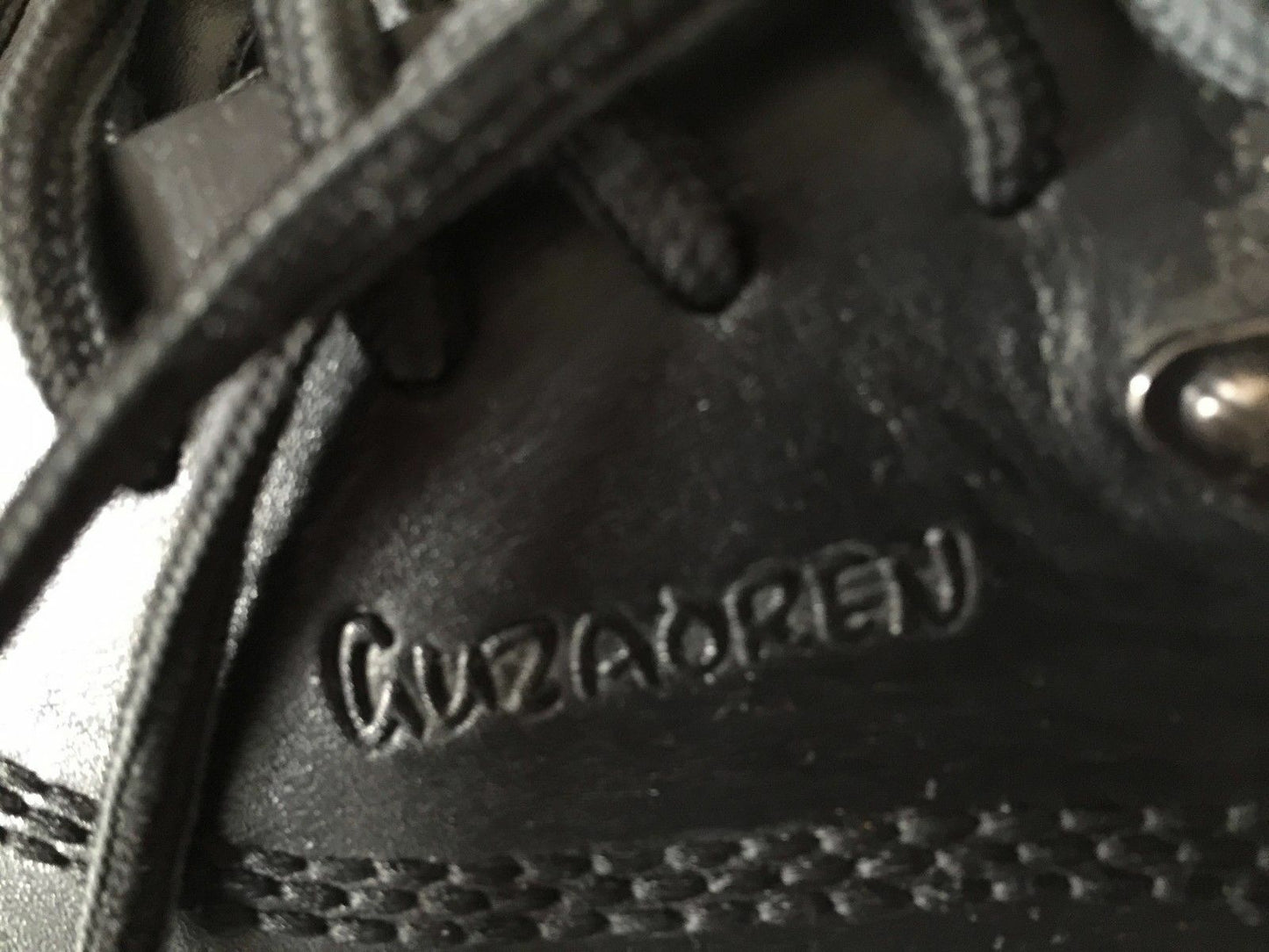 GUZAOREN Lace Up Shoes Black Pleather Mens Size 10 31.5cm Work or Play NEW