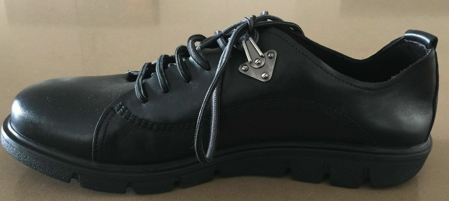 GUZAOREN Lace Up Shoes Black Pleather Mens Size 10 31.5cm Work or Play NEW