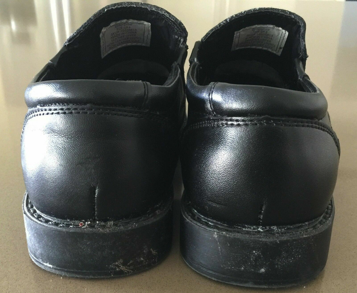 EZYWALKIN Dress Shoes Black Leather Slip On Mens Size 6 Great Condition Smart
