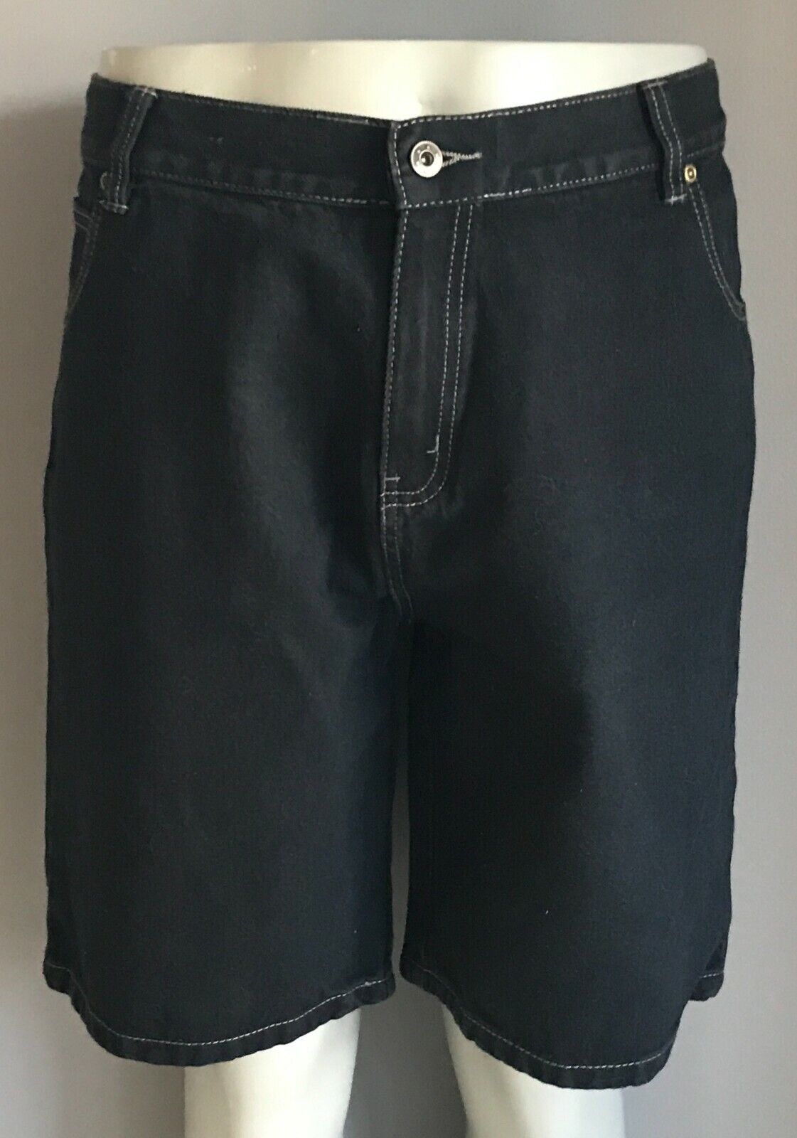 Mens KMART Pants Black Denim Shorts Size 97 / 92 cm Waist Dressy Casual Short