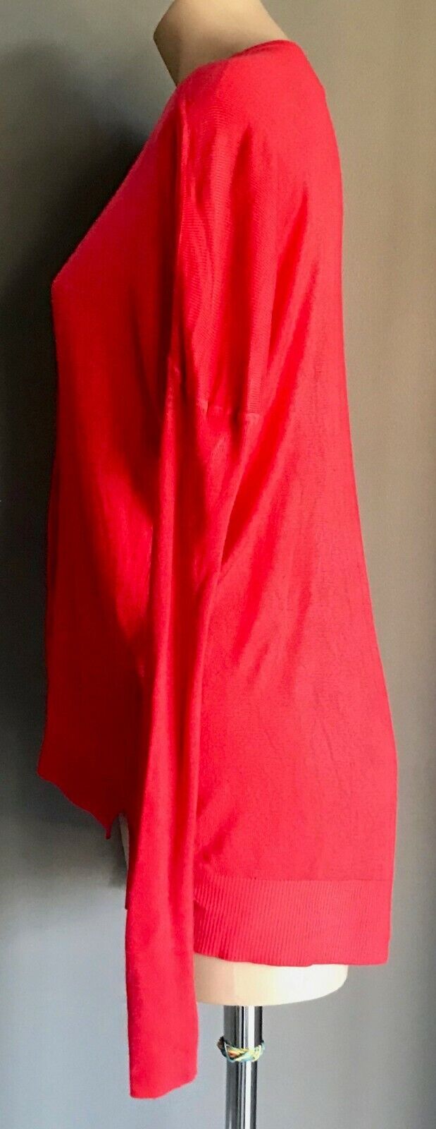 ZERO + MARIA CORNEJO Cardigan Watermelon Red Soft Drape Bamboo Size S 12