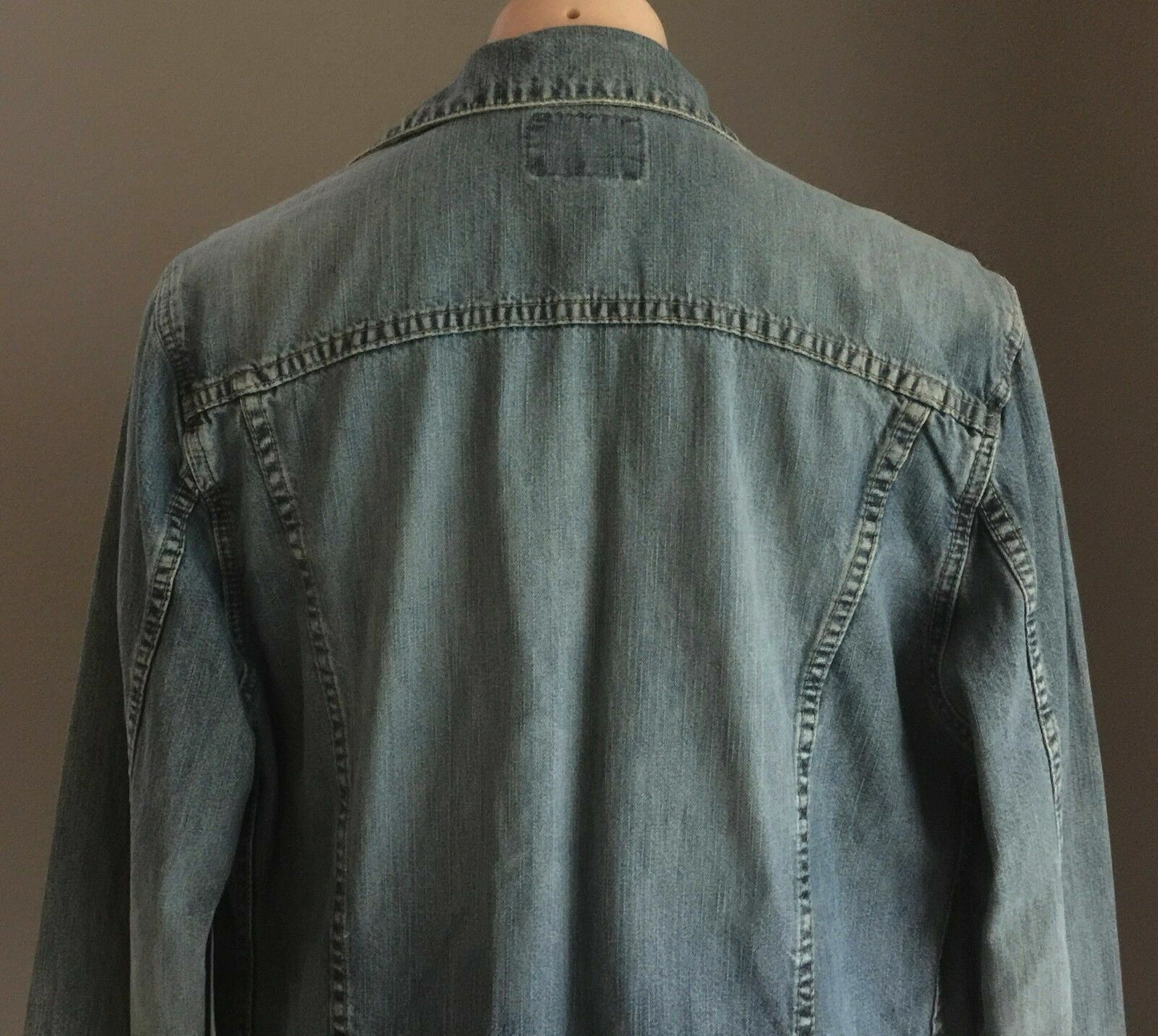 JEANSWEST Denim Jacket Blue Long Sleeve Ladies Sz 8 10 Biker MotoClassic Retro