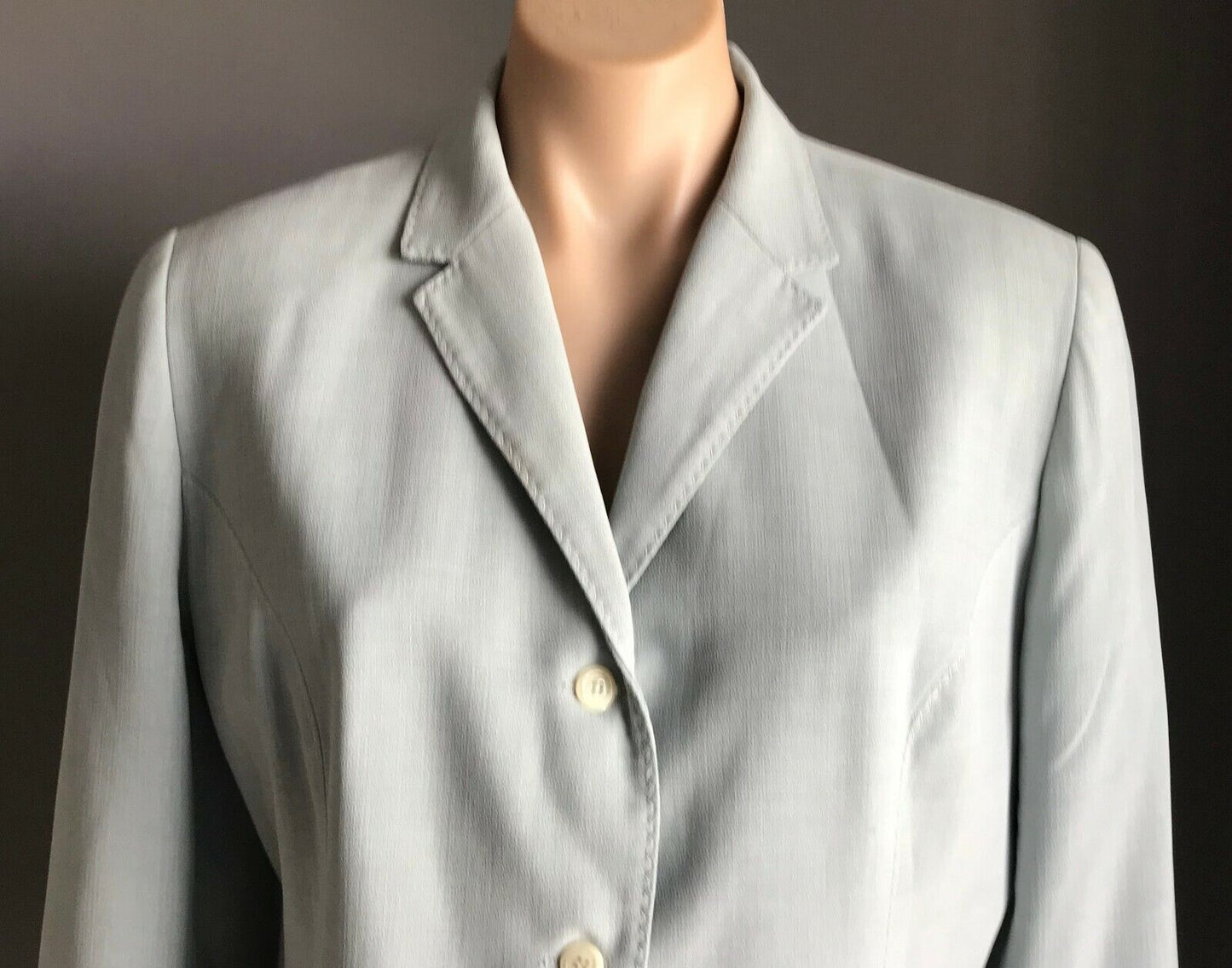 EVENTS Jacket Light Blue Long Sleeve Blazer Ladies Size 16 Beautiful Vintage