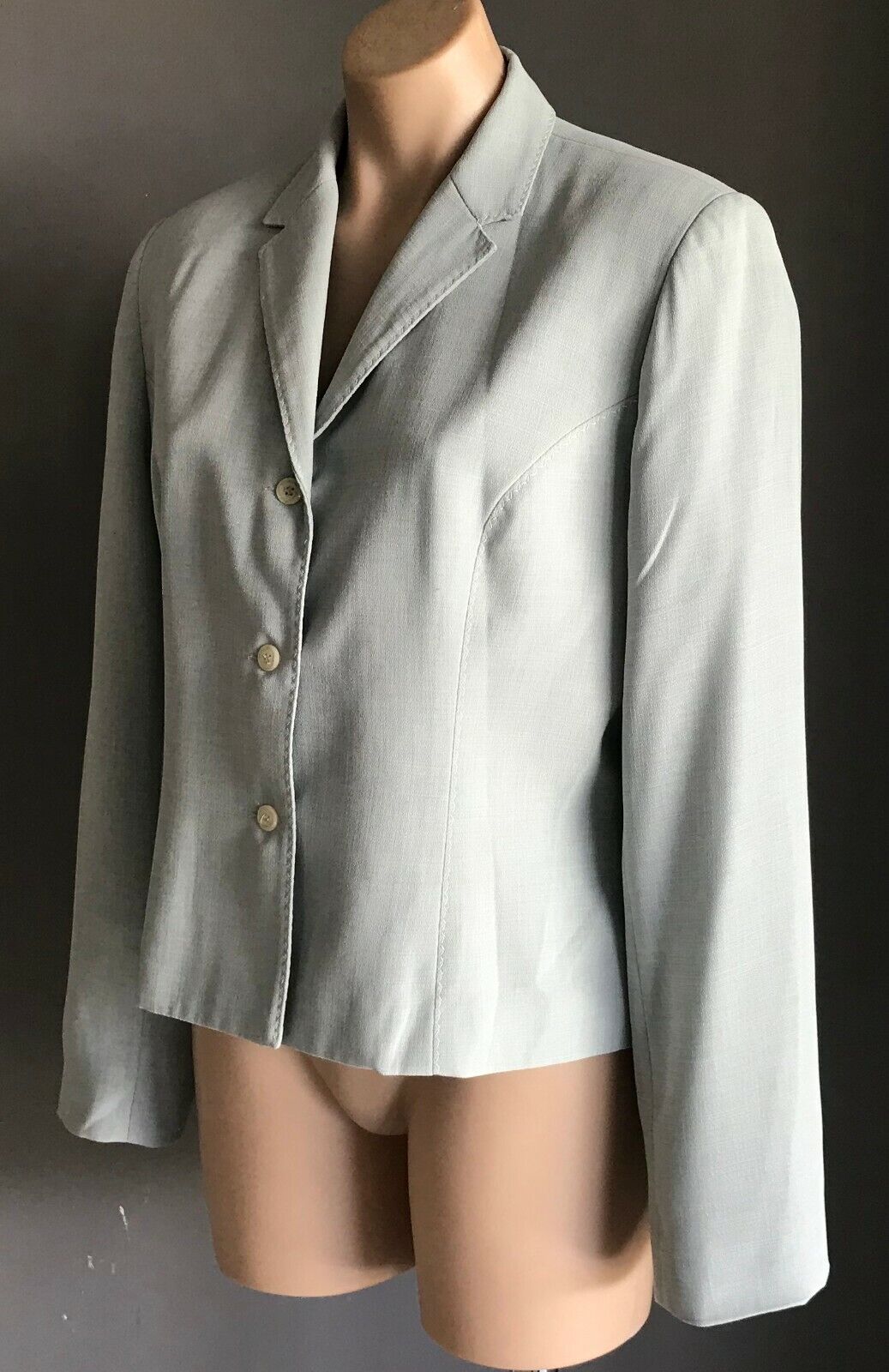 EVENTS Jacket Light Blue Long Sleeve Blazer Ladies Size 16 Beautiful Vintage