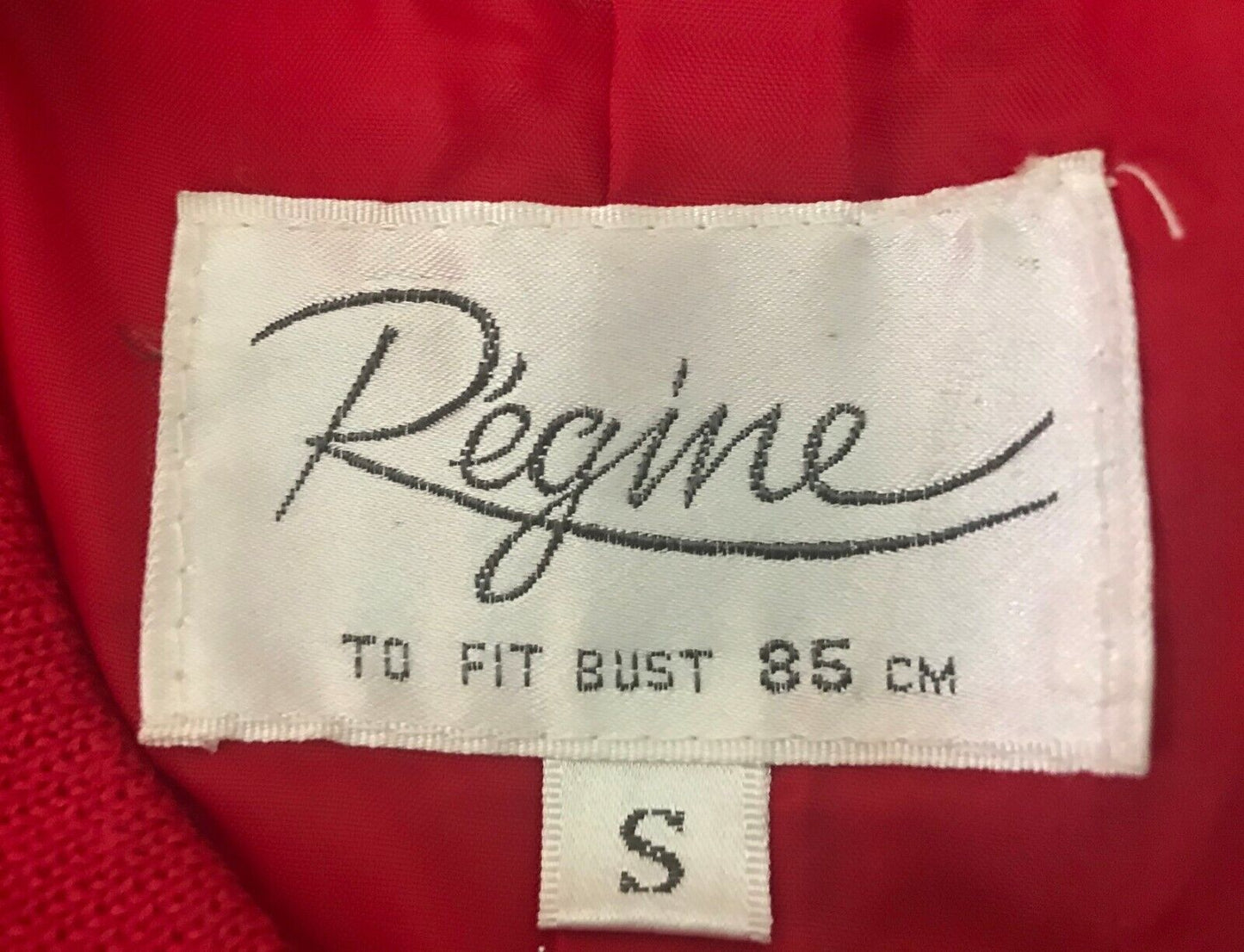 REGINE Jacket Red Soft Shell Baseball Style Windcheater Ladies Size S 10 Vintage