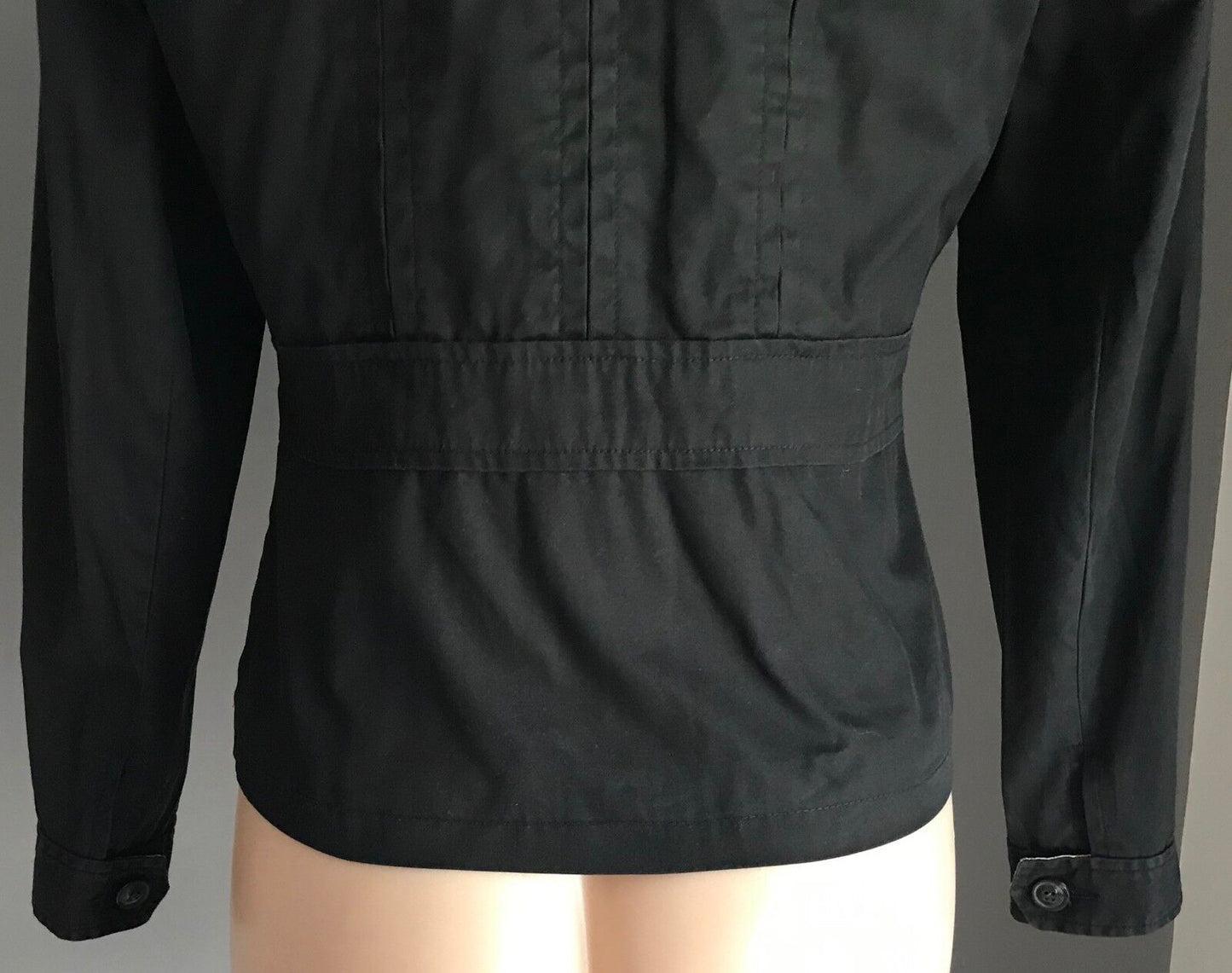 SCANLAN & THEODORE Jacket Black Moto Biker Style Cotton Ladies Size 10