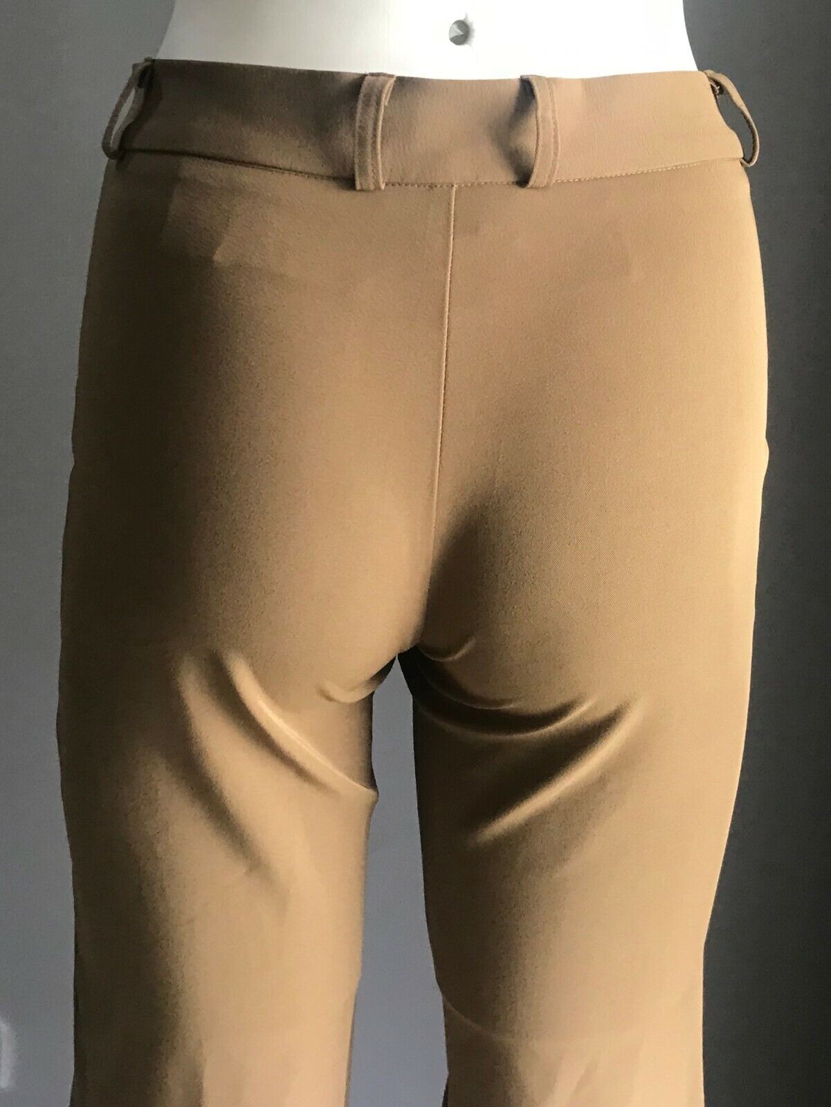 XCEPSION Pants Gold Earth High Waist Wide Cuff Leg Stretch Sz 8 New Vintage NOS