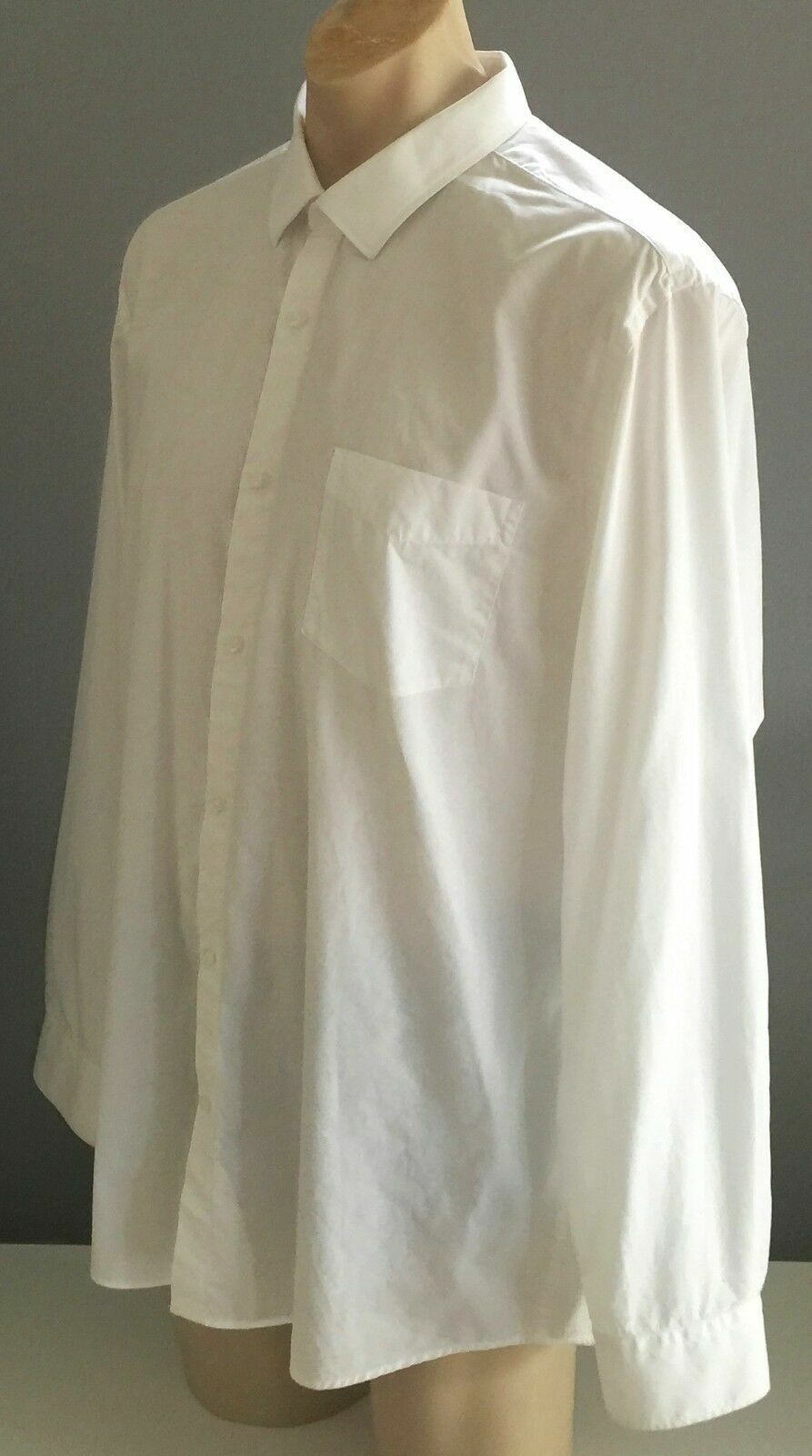 Mens LIMITED EDITIONS White Shirt Long Sleeve Dress Shirt Plus Size XXXL Formal