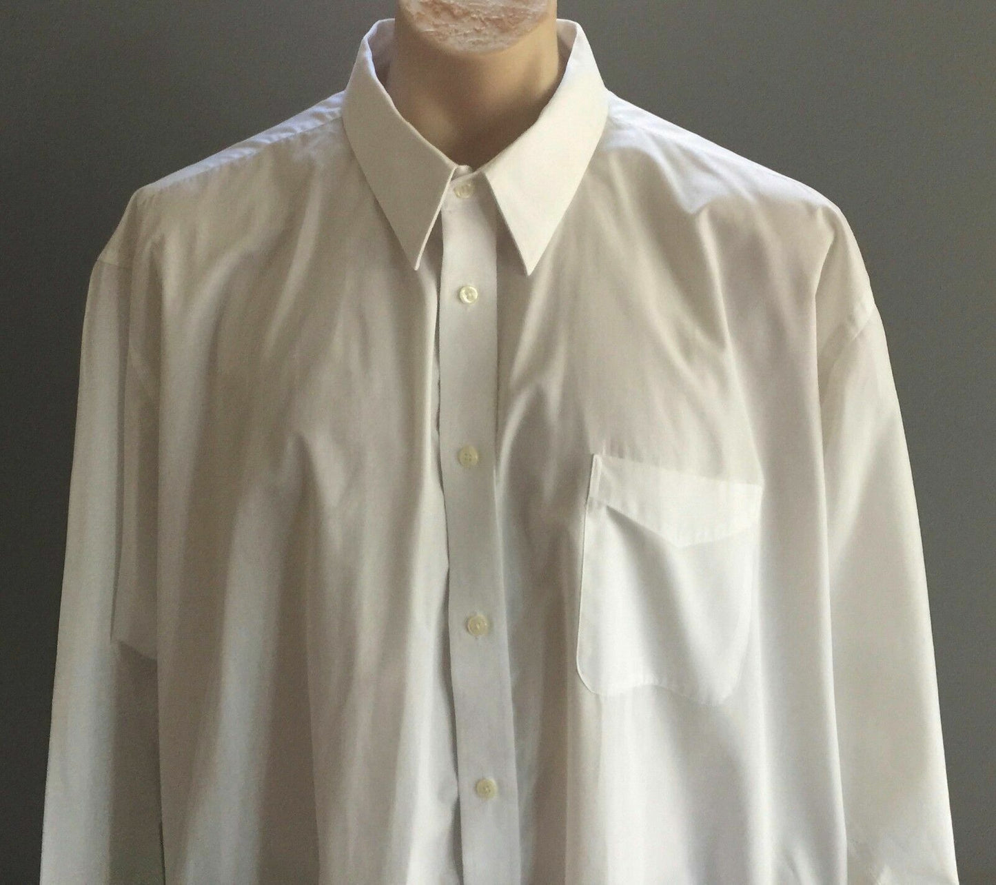 Mens CASSINI White Shirt Long Sleeve Classic Size 49 Neck 152 Chest